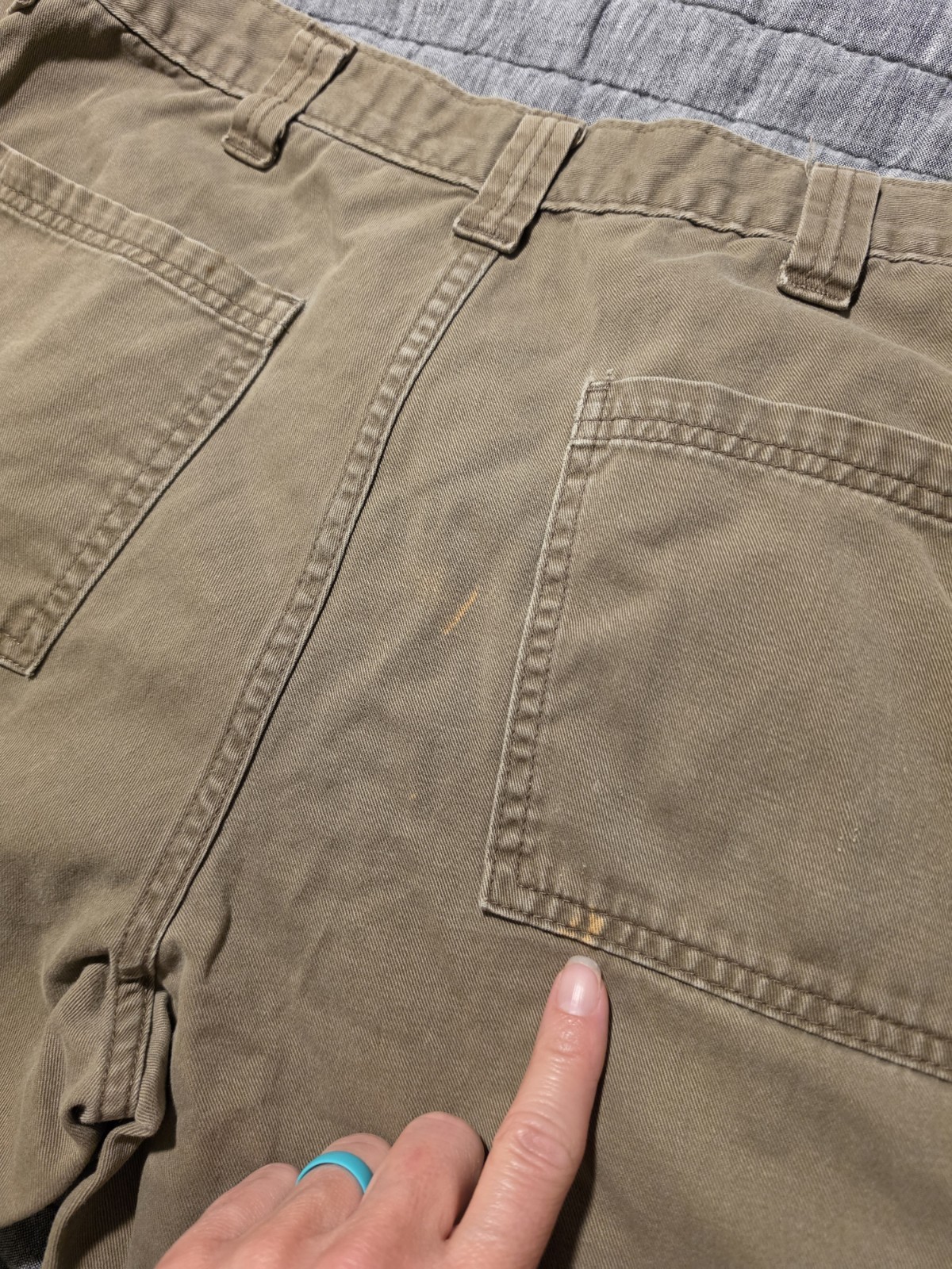 Wrangler Straight Fit 100% Cotton Cargo 34×30 Olive Green