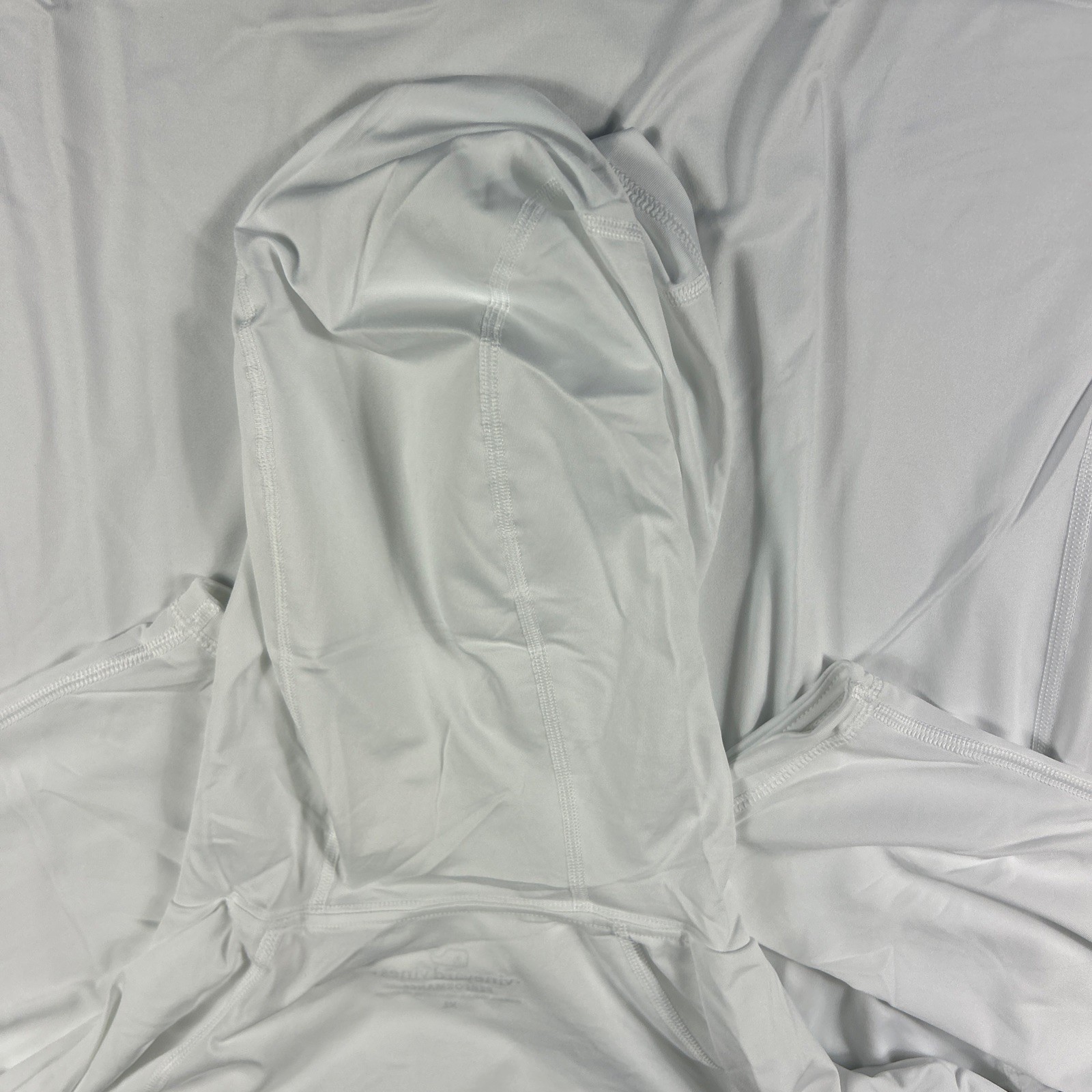 Vineyard Vines Hoodie Fish Hook Performance XL White Polyester Spandex NWT