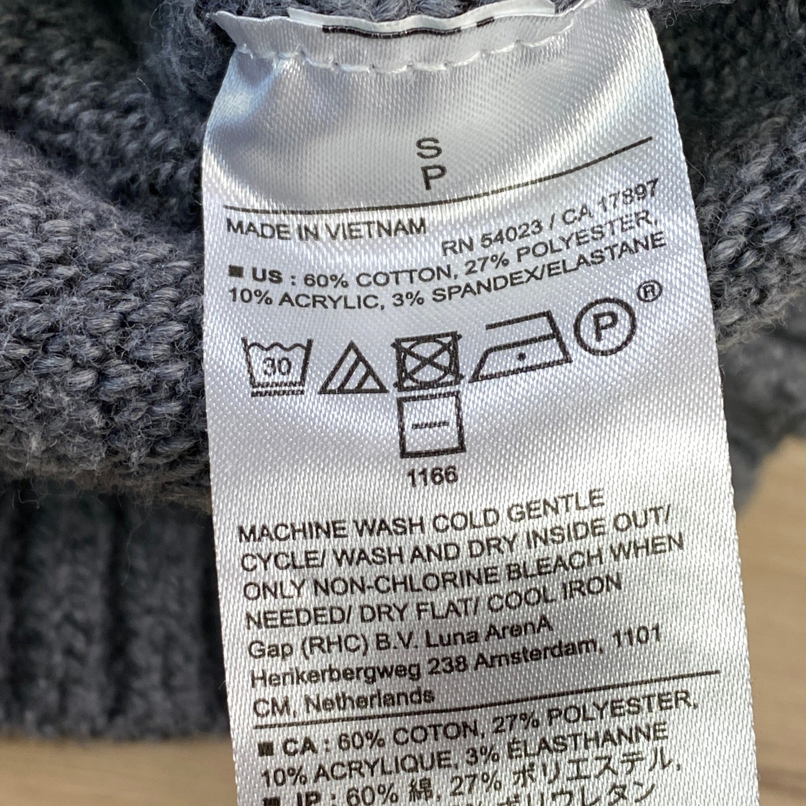 Banana Republic Sweater Mens Small Crew Neck Raglan Marled Grey Modern Casual
