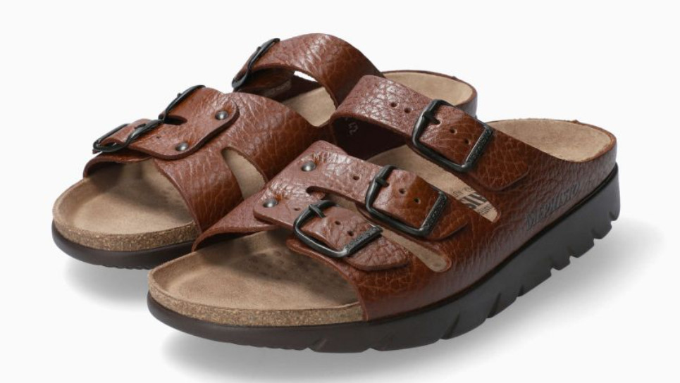 Mephisto Zach Fit Tan Grain Comfort Sandal Slide Men’s EU Sizes 40-48 NEW!!!