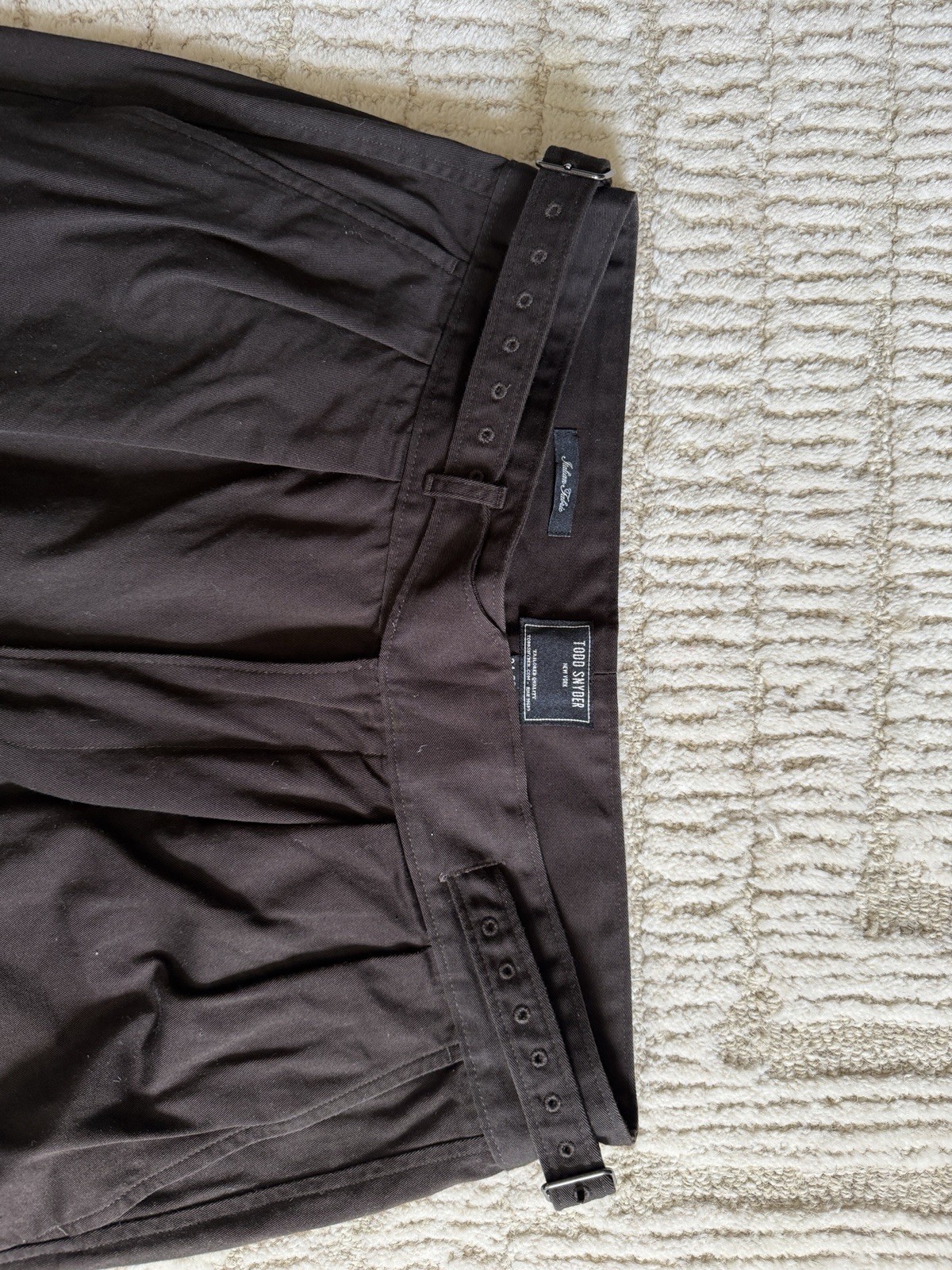 Todd Snyder Italian Lightweight Cotton Gurkha Trouser Cotton Brown Size 34