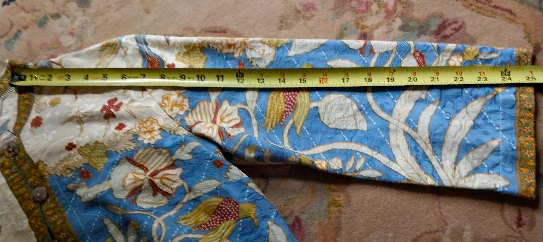 Moving Sale! Citron Santa Monica Silk Birds Floral Open Front Tunic Top Kimono M