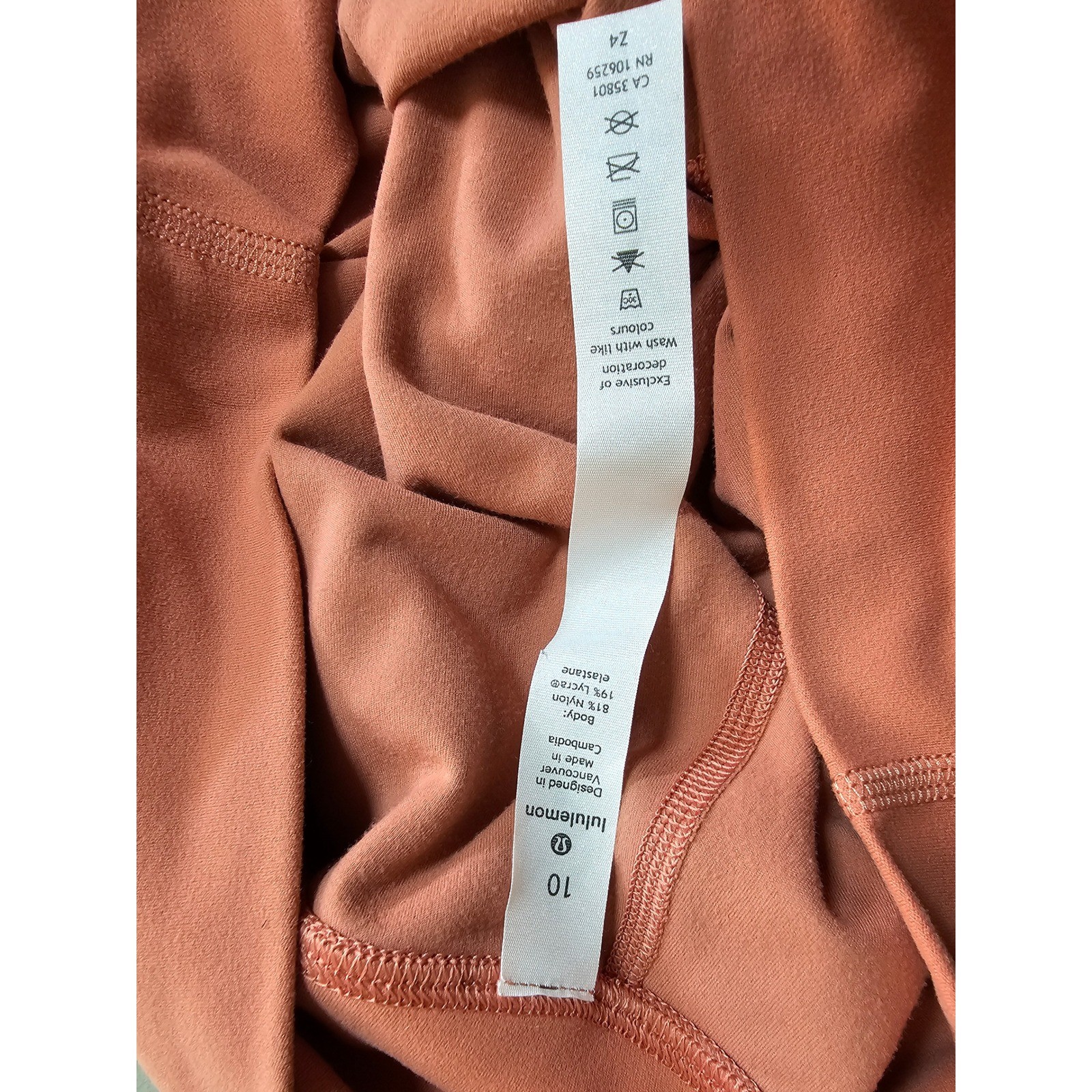 Lululemon Align High Rise Leggings 28 Inseam Terracotta Pink Orange Womens 10
