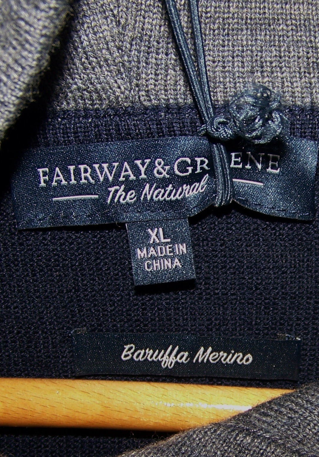 NEW $285 FAIRWAY & GREENE Wool Pullover Sweater Hoodie DEEPDALE GOLF CLUB Sz XL
