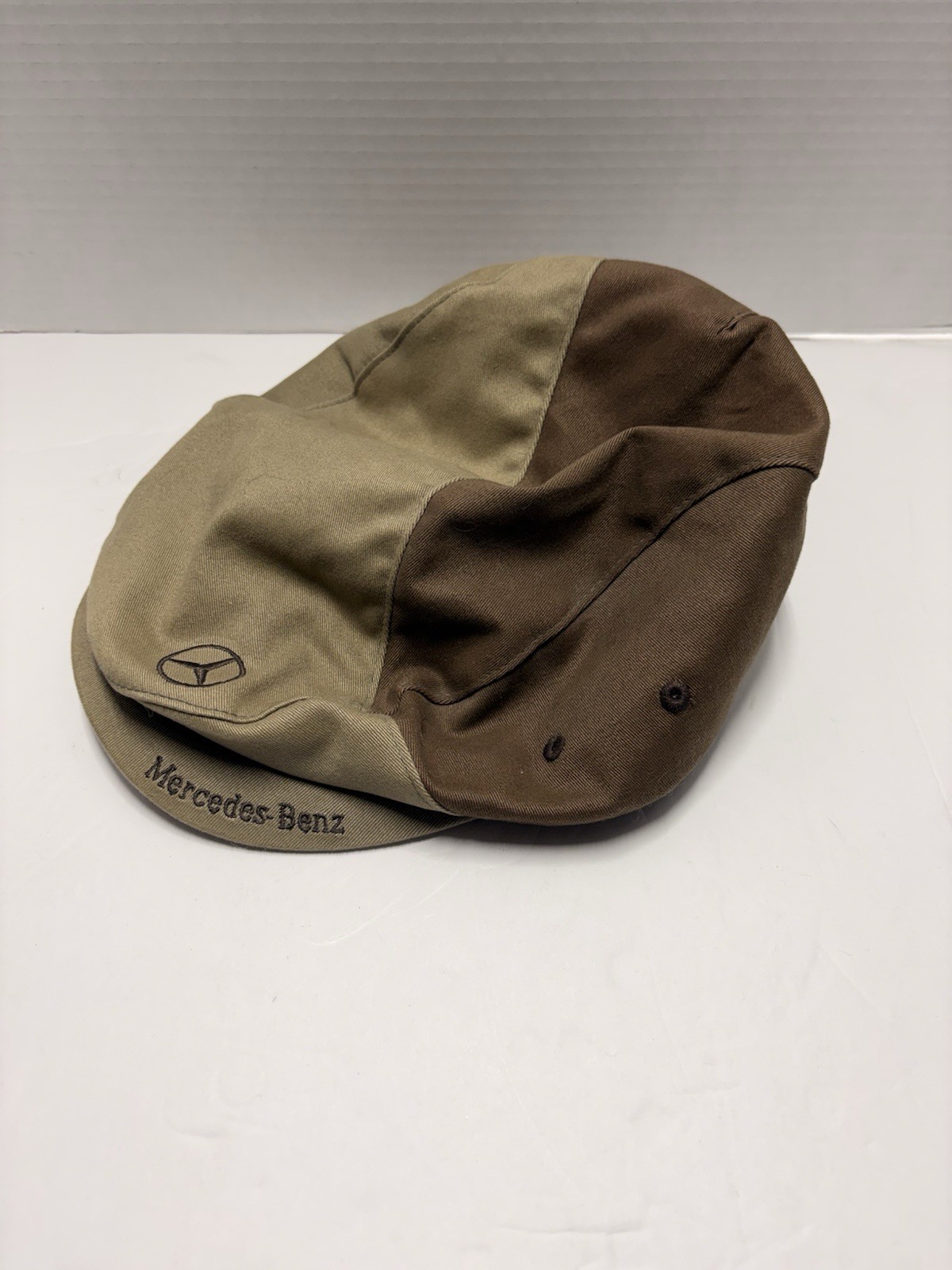 Mercedes-Benz Hat Cap Newsboy Tan Brown Cabbie Driver