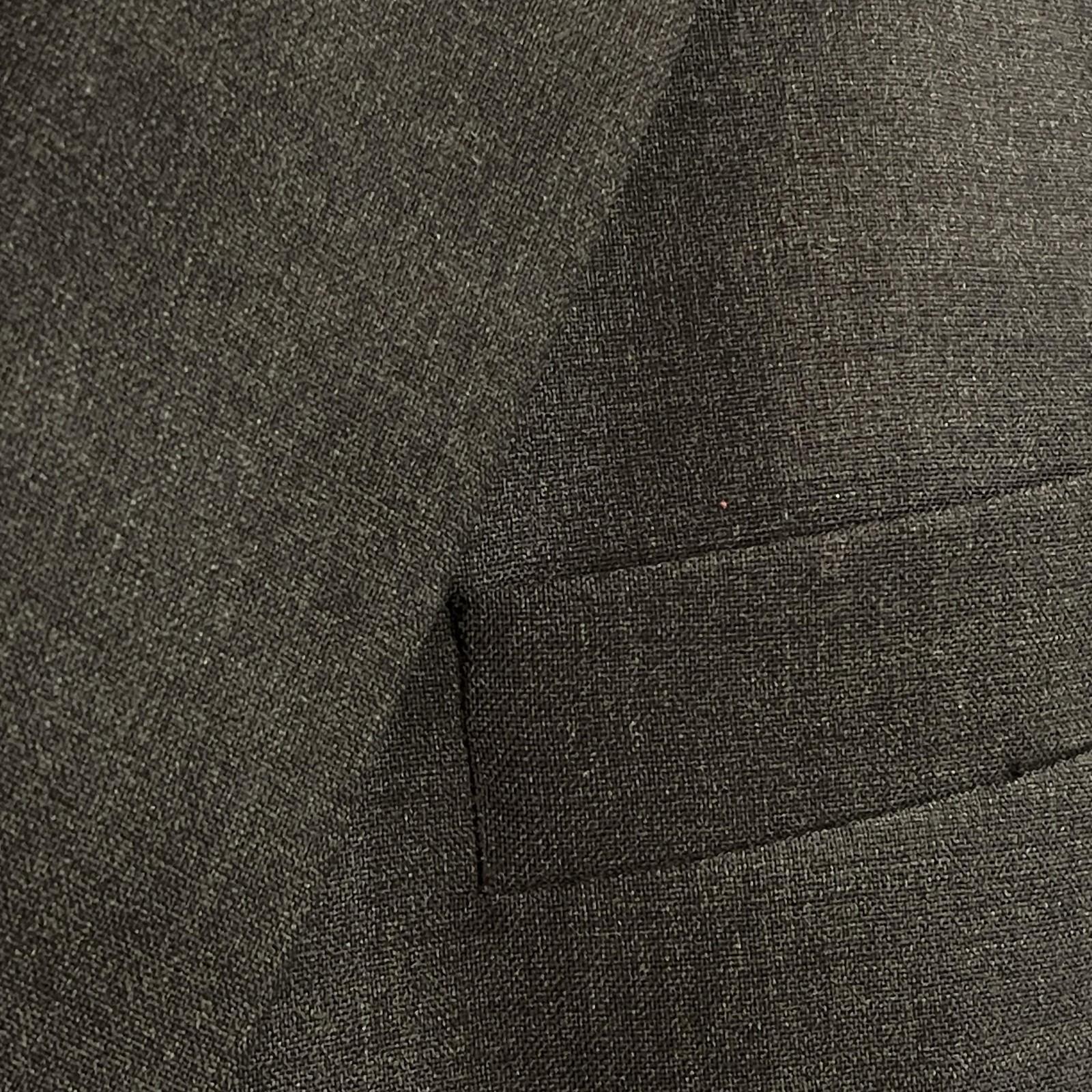 Stafford Essentials Blazer Sport Coat Mens 46R Gray Wool 2 Button Notch Lapel
