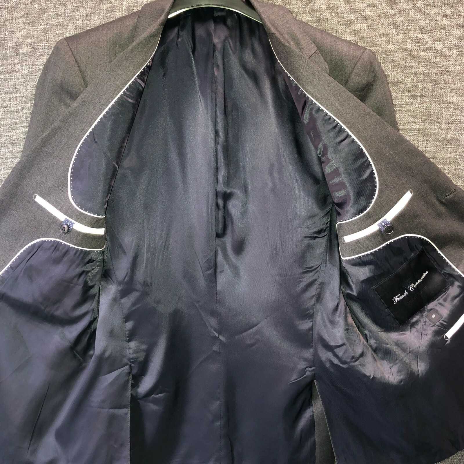 French Connection Classic Tailored Blazer Grey 38 TD110 FF 12