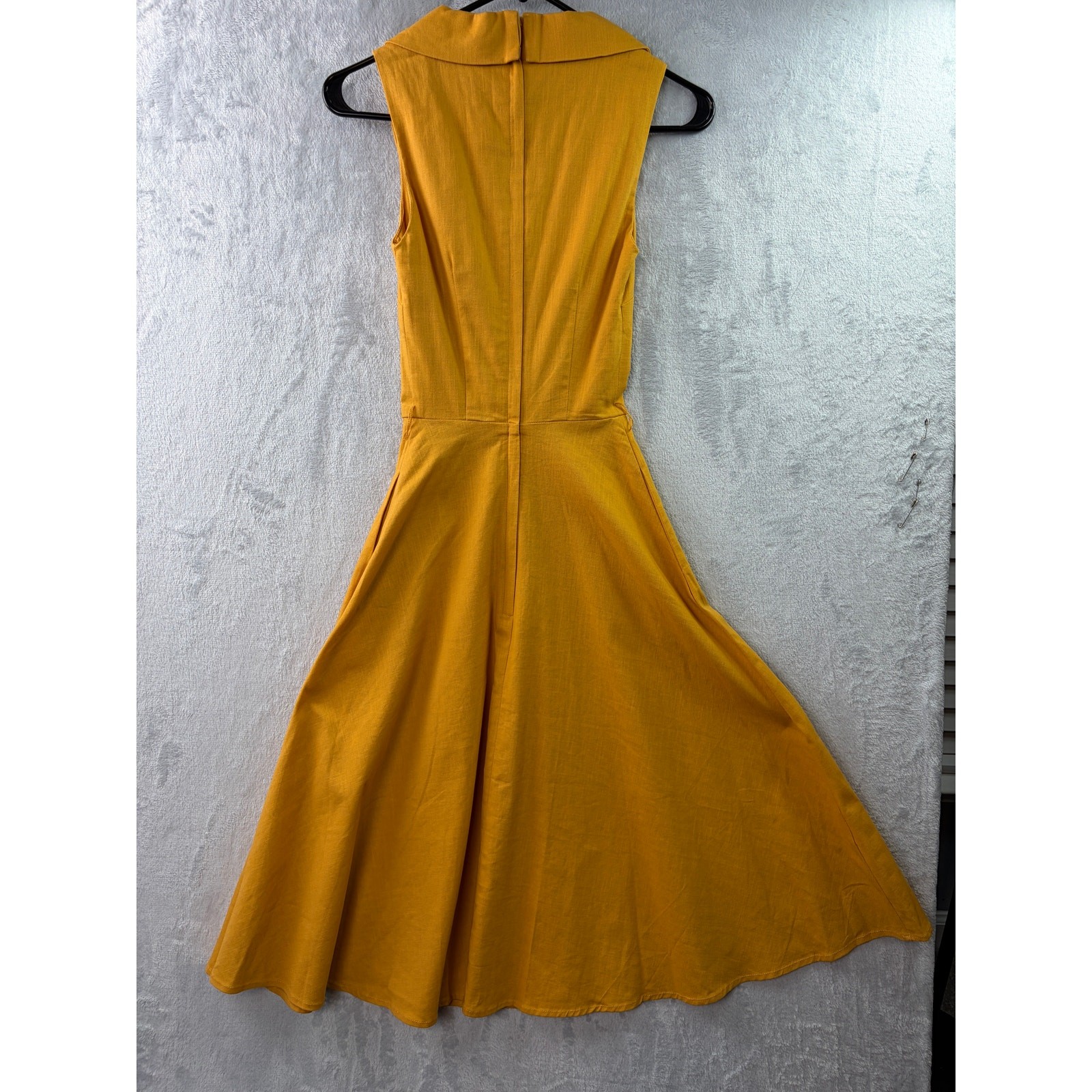 Collectif ModCloth Mustard Retro Swing Dress – Size 3XS – NWT