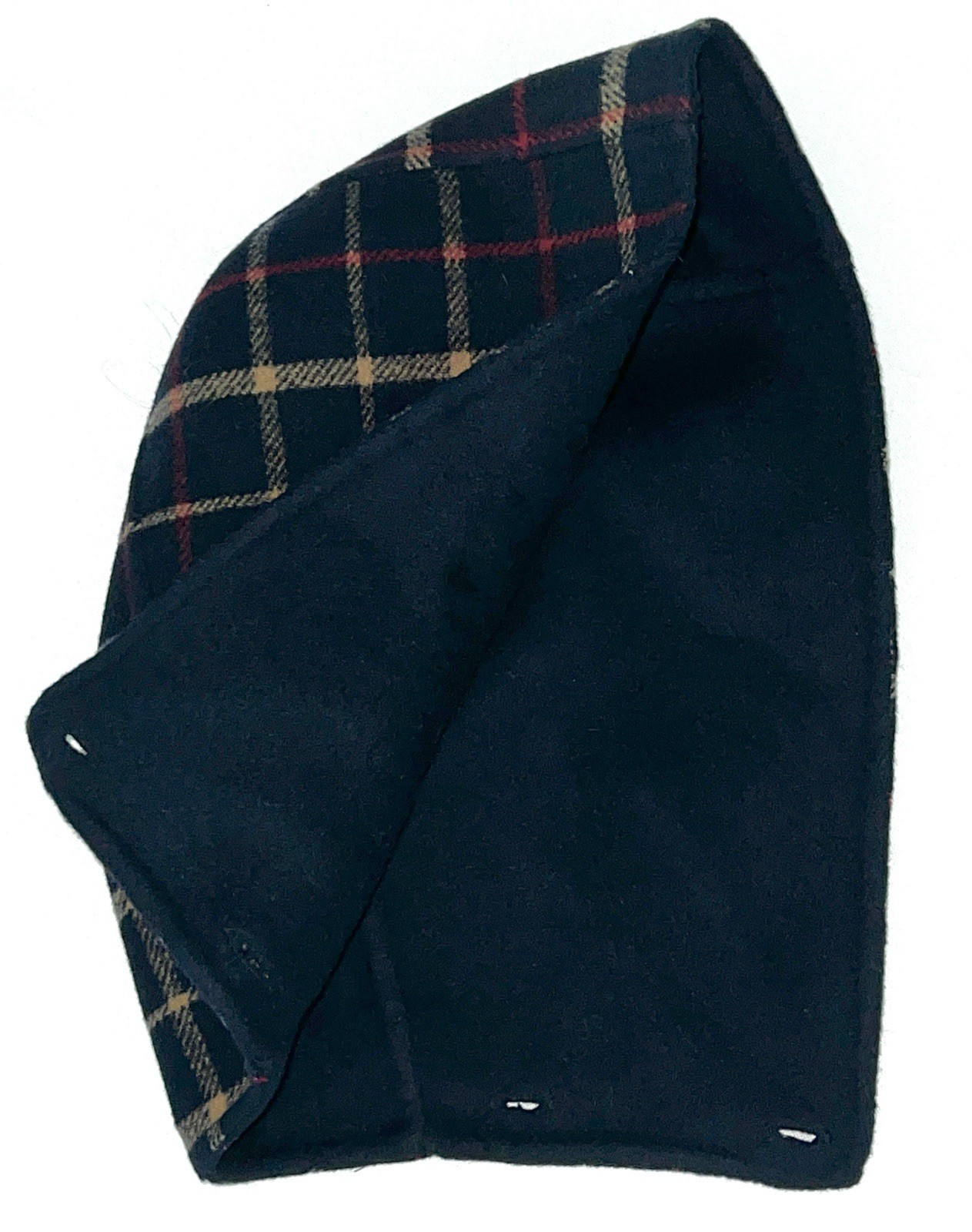 Brooks Brothers Duffle Coat Navy Plaid Wool Toggle Jacket Removable Hood Women M