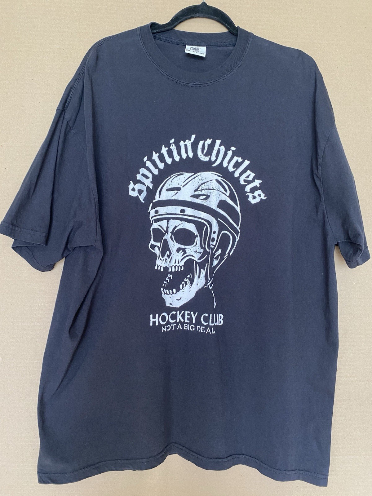 Spittin Chiclets Skull Hockey Men’s 2XL Black Barstool Sports Podcast Comfort