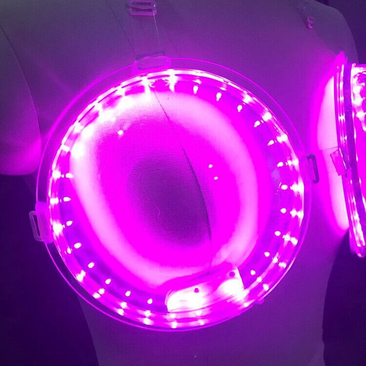 2IN1 LED Sexy Bra Light Up Cocktail Wine Bottle Clothing Woman Bar Nightclub