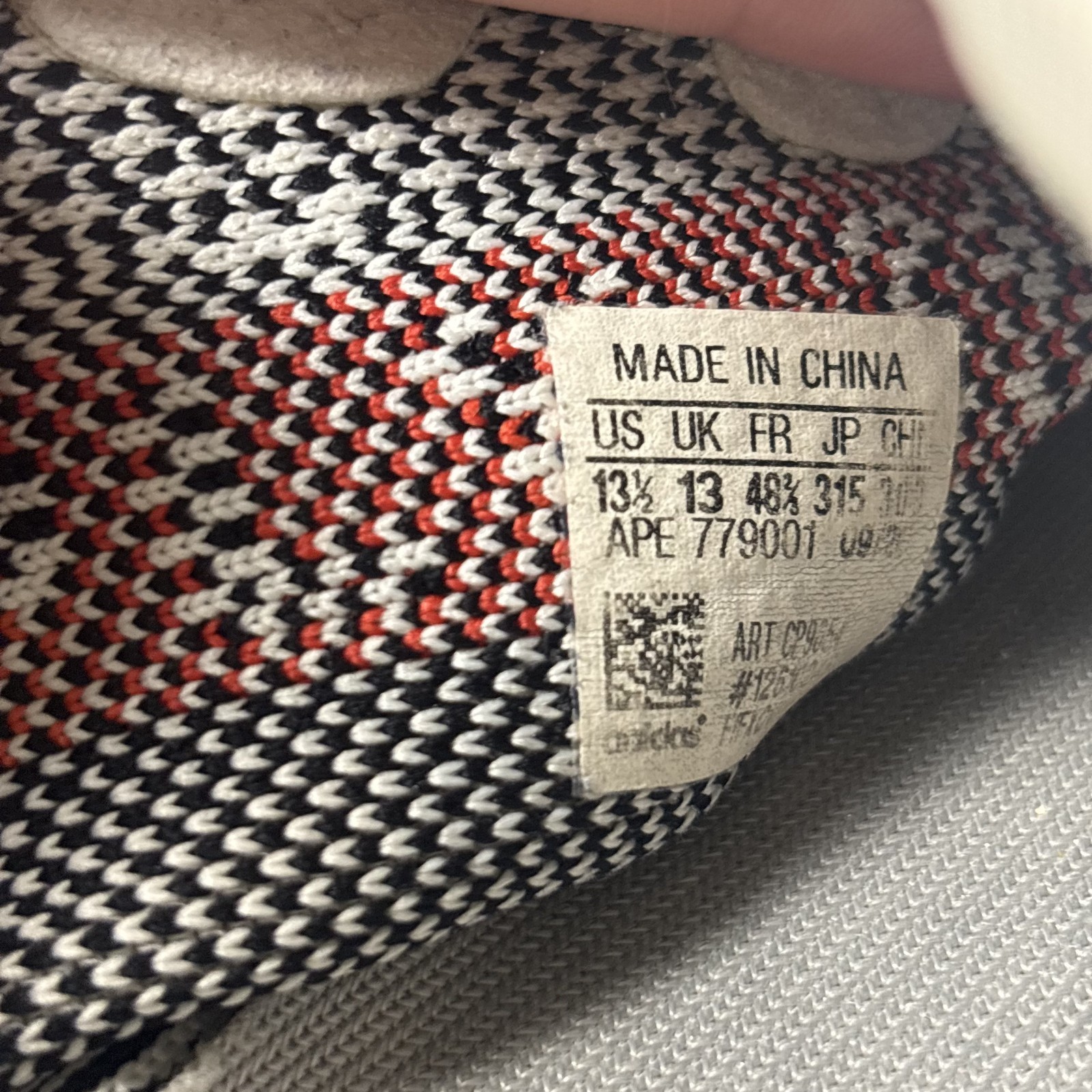 ADIDAS YEEZY BOOST 350 V2 ZEBRA MEN’S SNEAKERS WHITE/BLACK LOW TOP SIZE 13.5