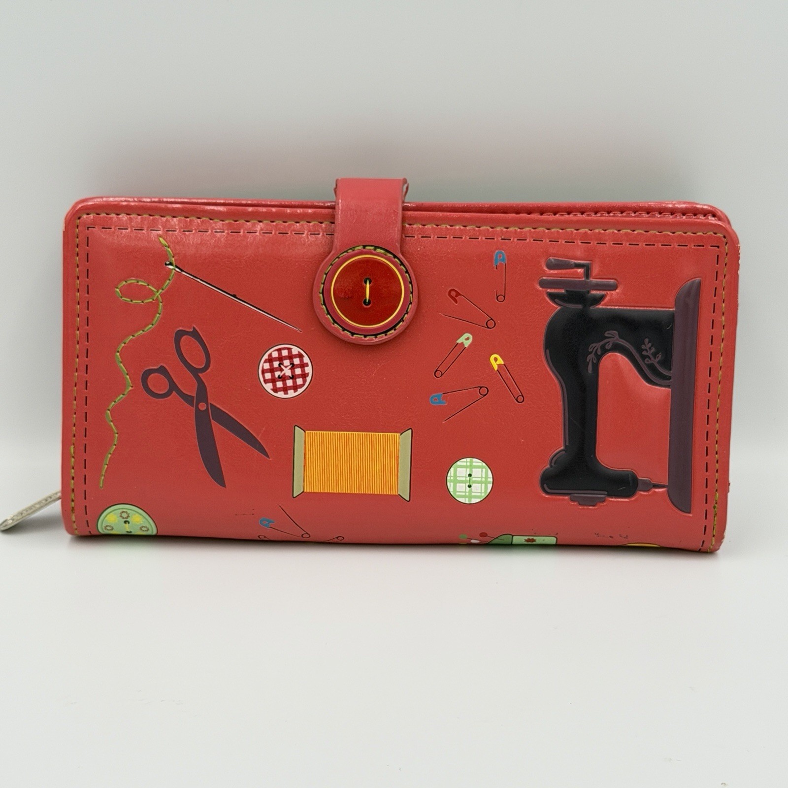 Shagwear Canada Sewing Wallet Red Novelty Zip Magnetic Snap Clutch Craftcore
