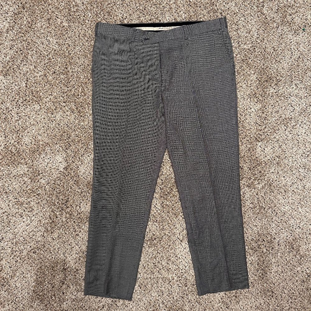 Tessuto Marzoto Fabric Wool Dress Pants by Bensol Size 38×30 Made in Italy
