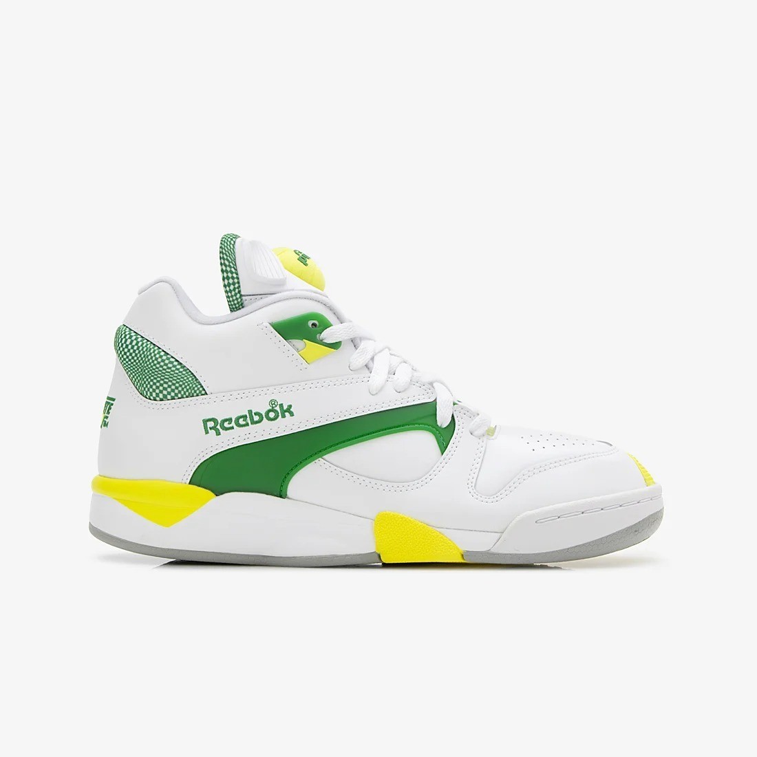 Reebok 116693 100203282 COURT VICTORY PUMP White/Green Natural Leather 5-13in