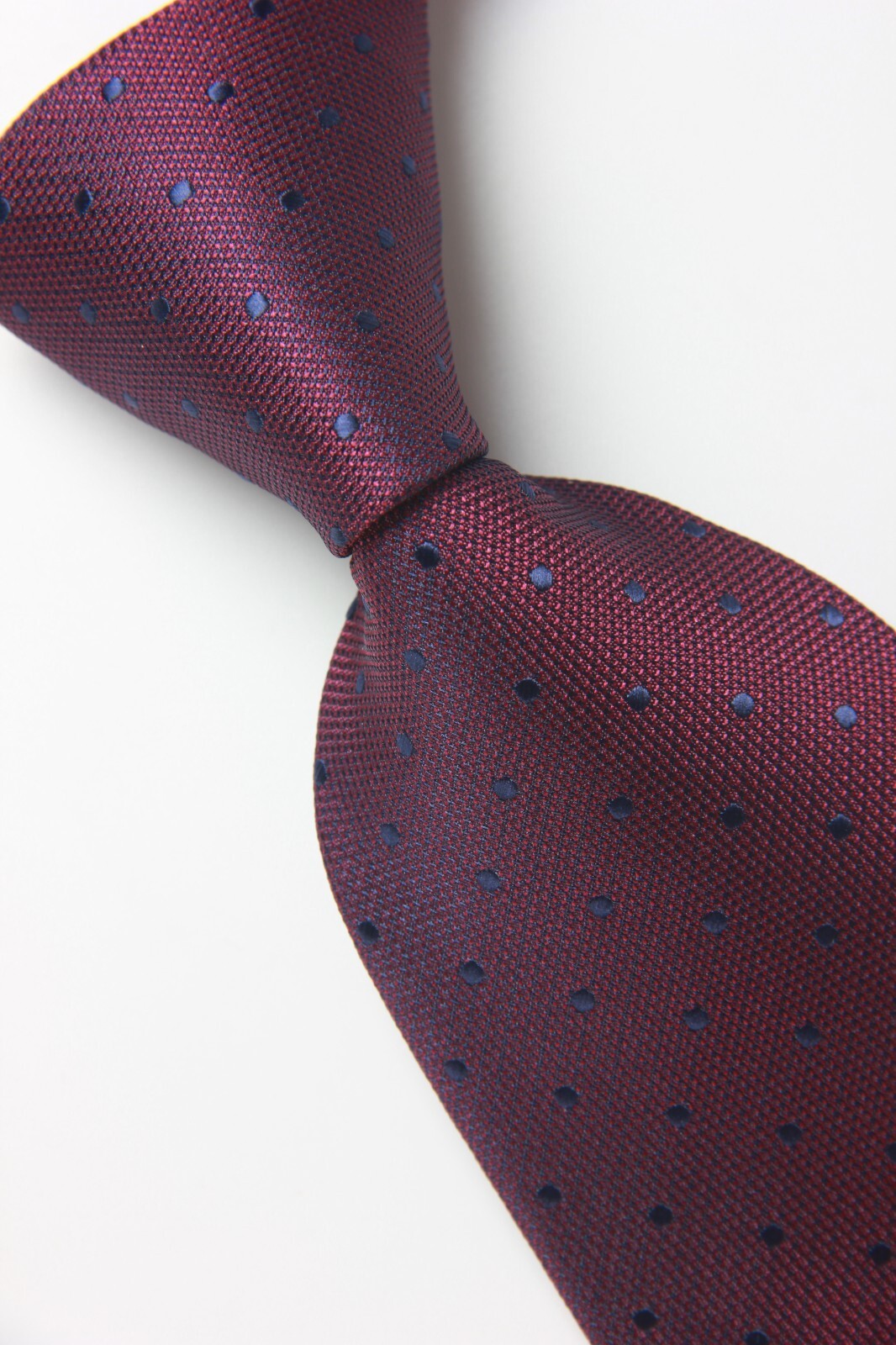 New Classic Polka Dot Red Blue JACQUARD WOVEN 100% Silk Men’s Necktie Tie