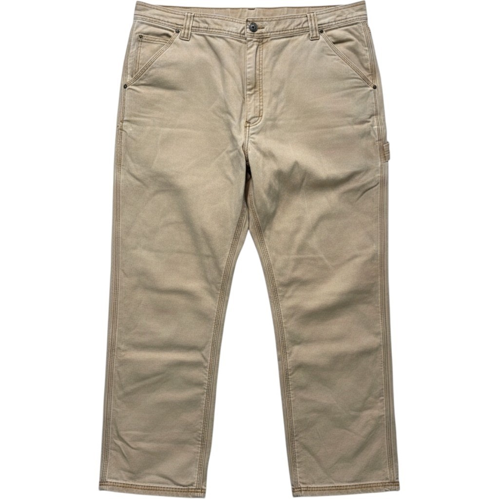 Walls Work Pants Mens XL Beige Insulated Flannel Lined Carpenter Style XL