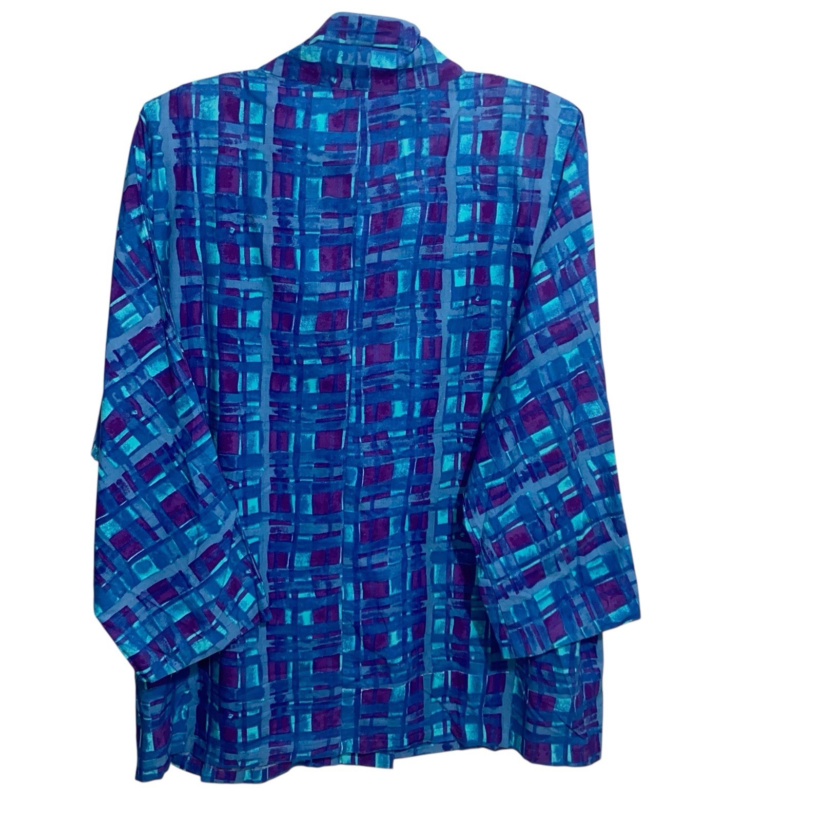 The Daily Planet Jacket Womens XL Vintage Artsy Boho Lagenlook Pockets Colorful