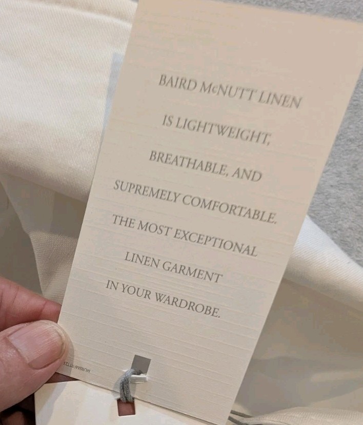 Baird McNutt Murano White Linen Blend Blazer Jacket Mens LT Doublebreasted