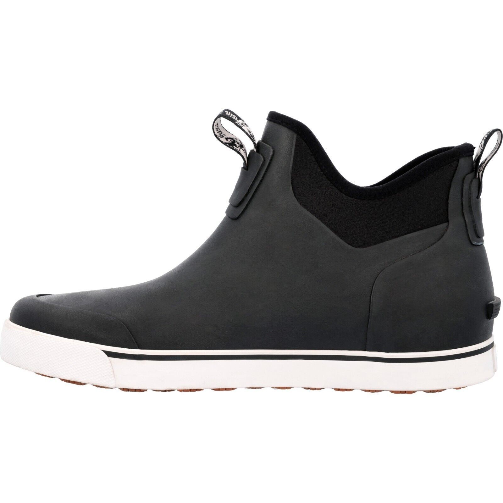 ROCKY BOOTS MEN’S DRY STRIKE ANKLE DECK WATERPROOF BOOTS MATTE BLACK RKK445FC