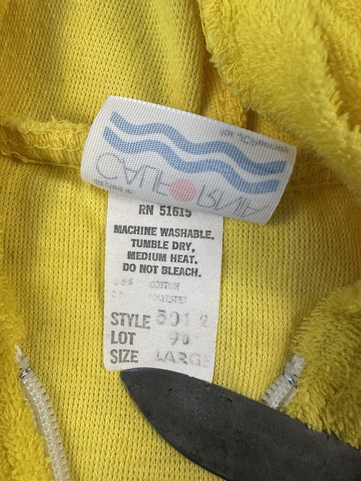 vintage 80’s JC PENNY california YELLOW TERRY CLOTH BEACH COVERUP large HOOD