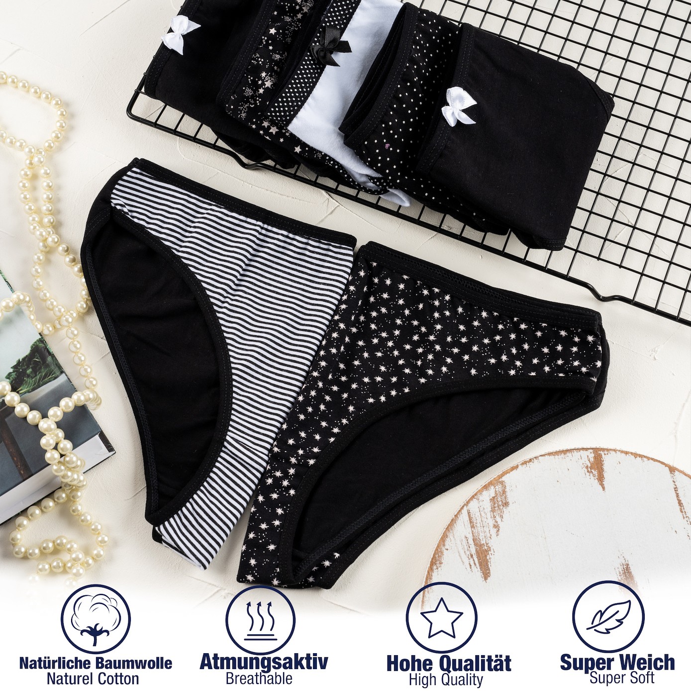 7 ladies’ briefs underpants hipster underwear cotton panties 34 36 38 40 42 44