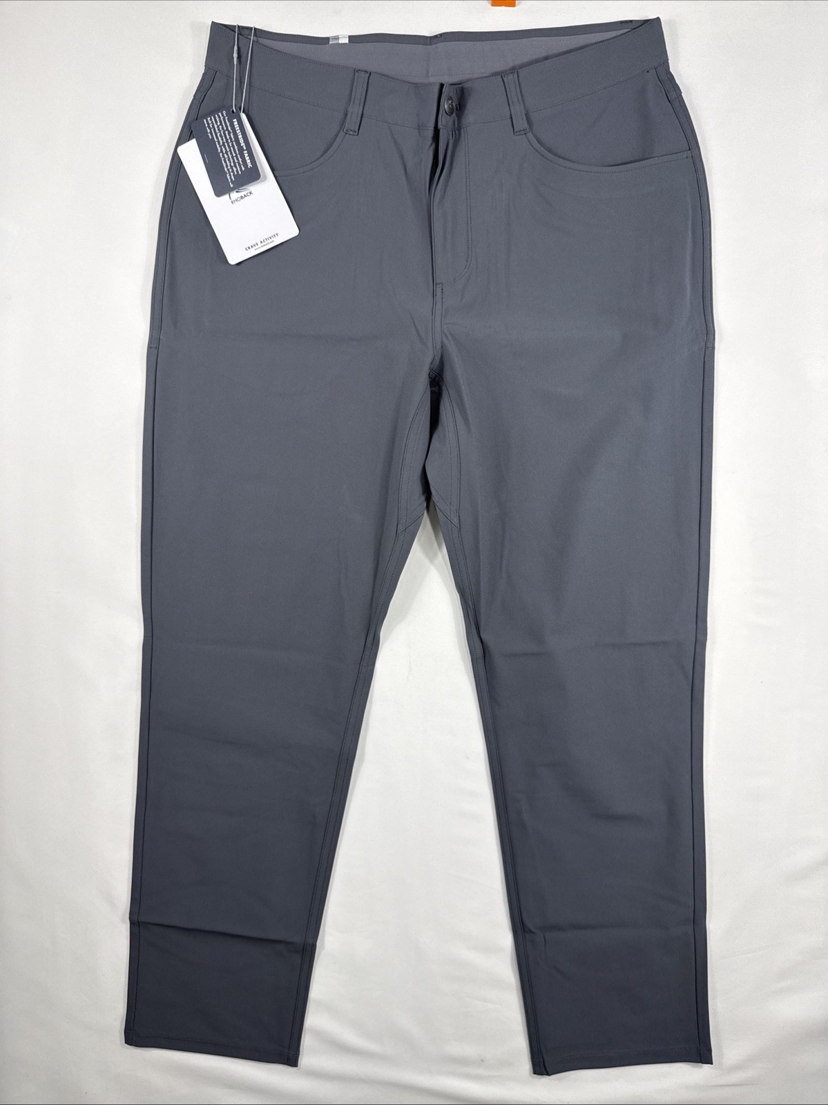 Rhoback Men’s Delta Performance Pant Charcoal Grey Size 36×30