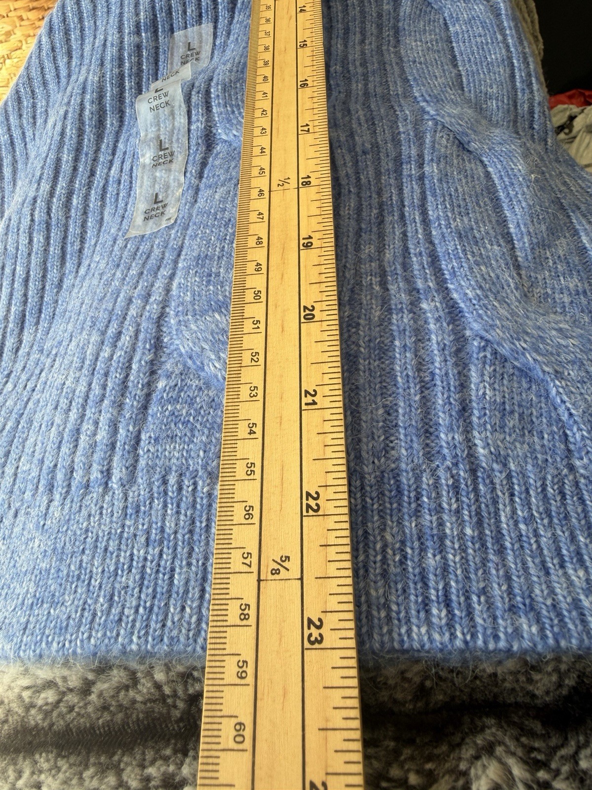 Marks & Spencer Cable, Rib, Boat Neck Jumper In Cornflower Blue Size L, BNWT