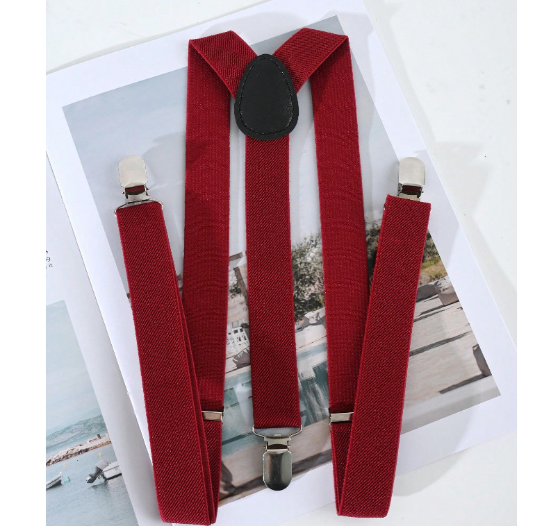 Heavy Duty Men’s Suspenders Adjustable Y-Back Braces with 3 Strong Metal Clips