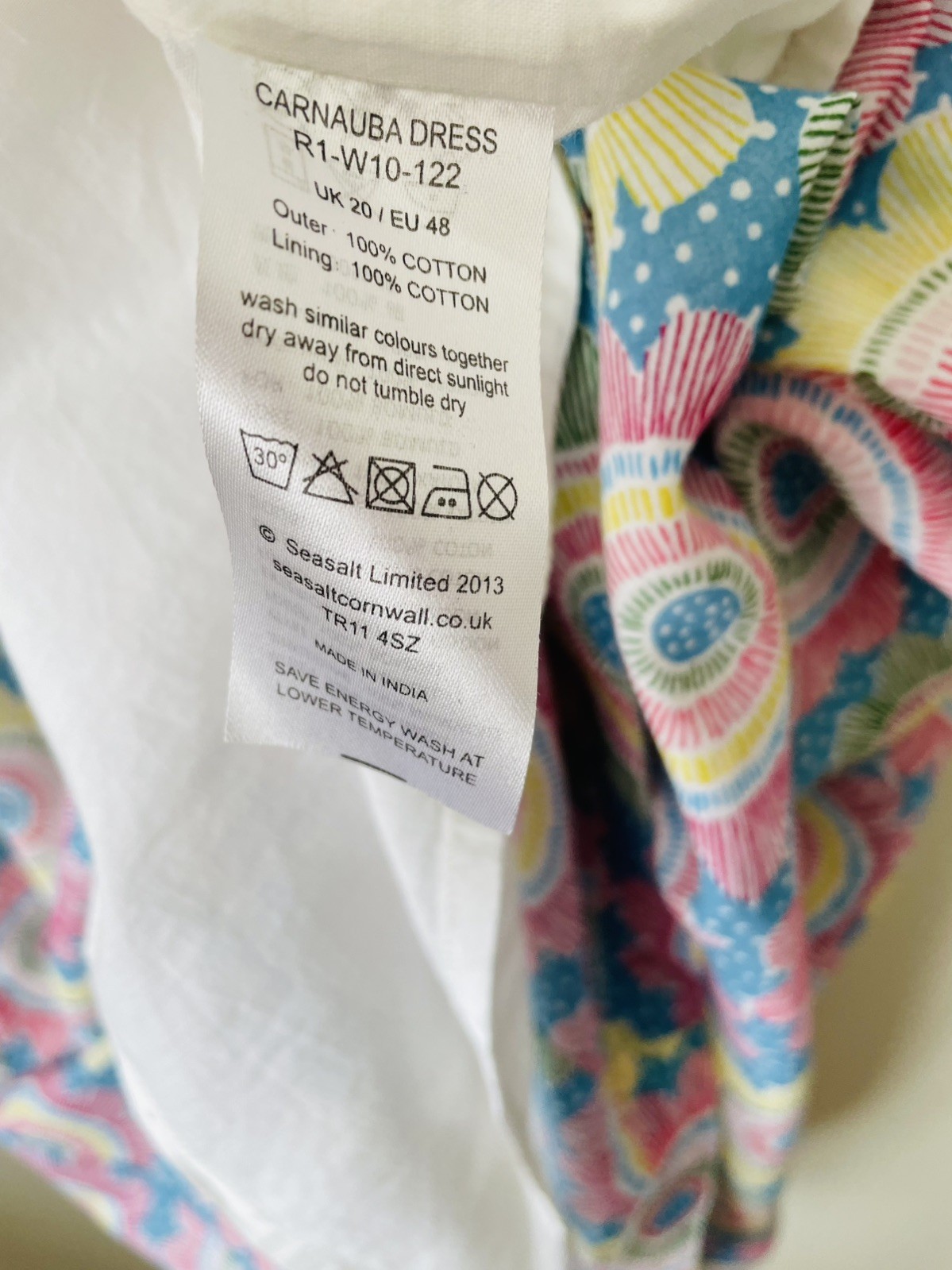 💝 Seasalt ” CARNAUBA ” Floral Print Dress Size 20