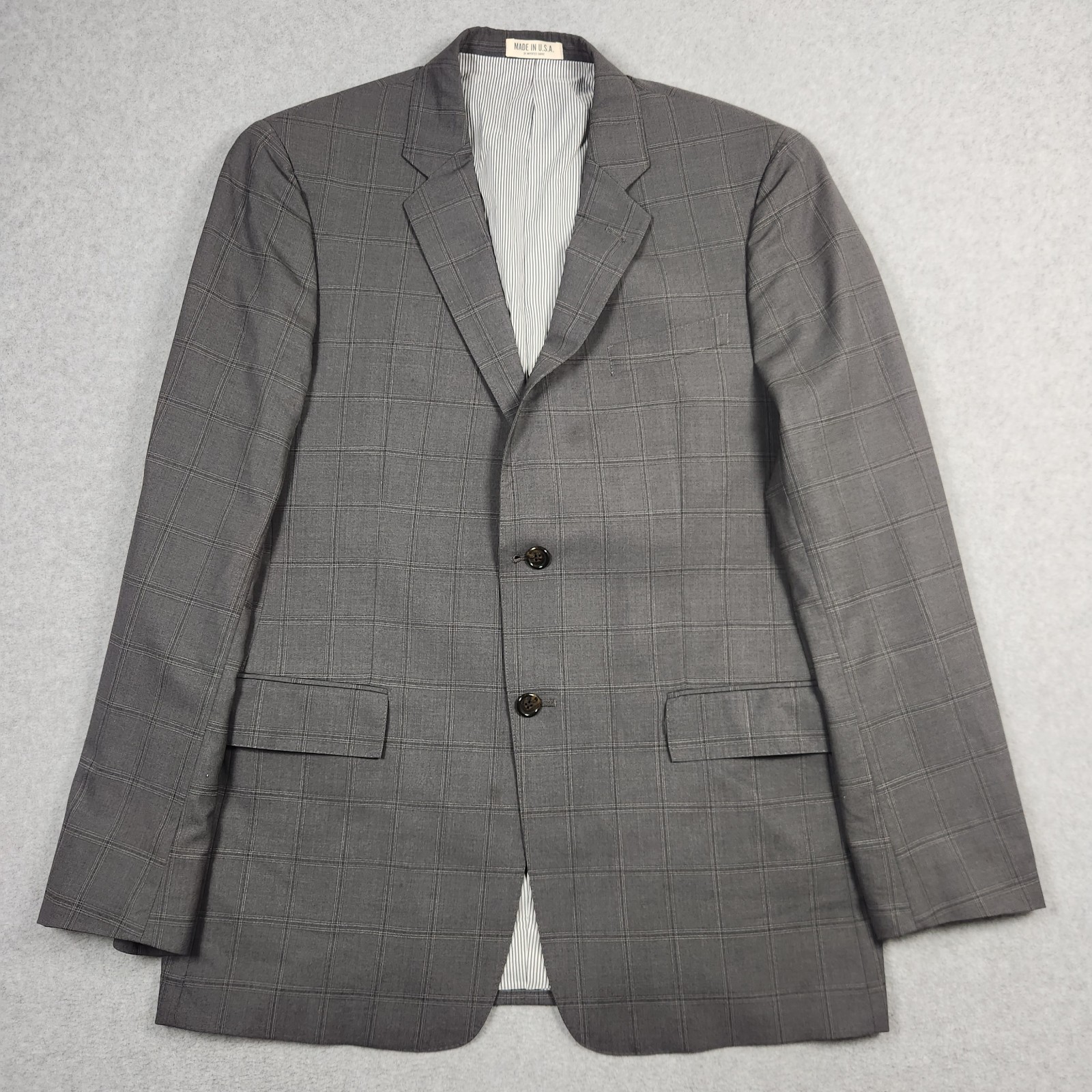 Todd Snyder Sport Coat Men 42L Mayfair Fit Wool Single Breasted Two Button Plaid