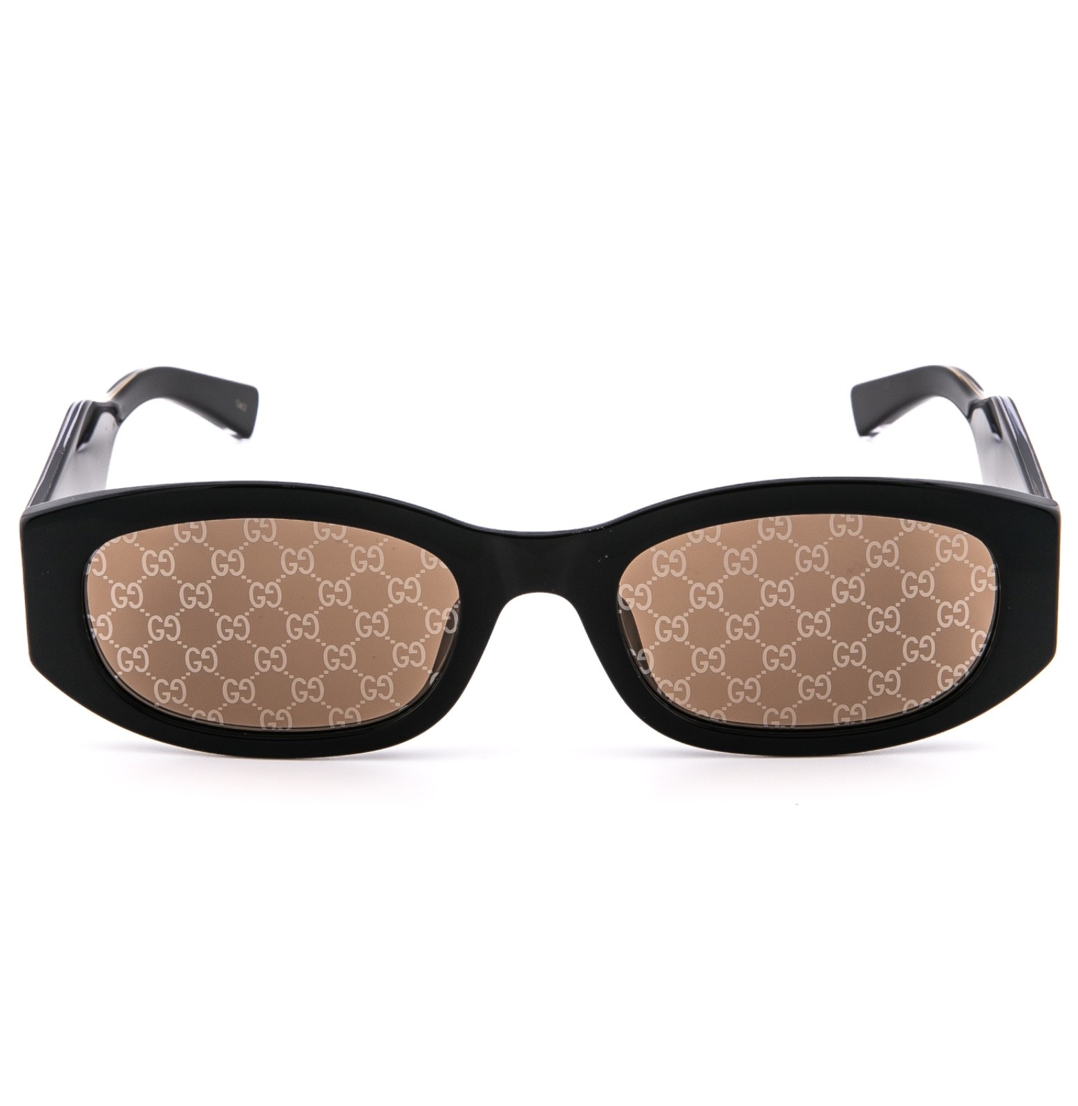 GUCCI 2068 Black Brown GG GUCCISSIMA Print Logo GG2068SA Geometric Sunglass 004
