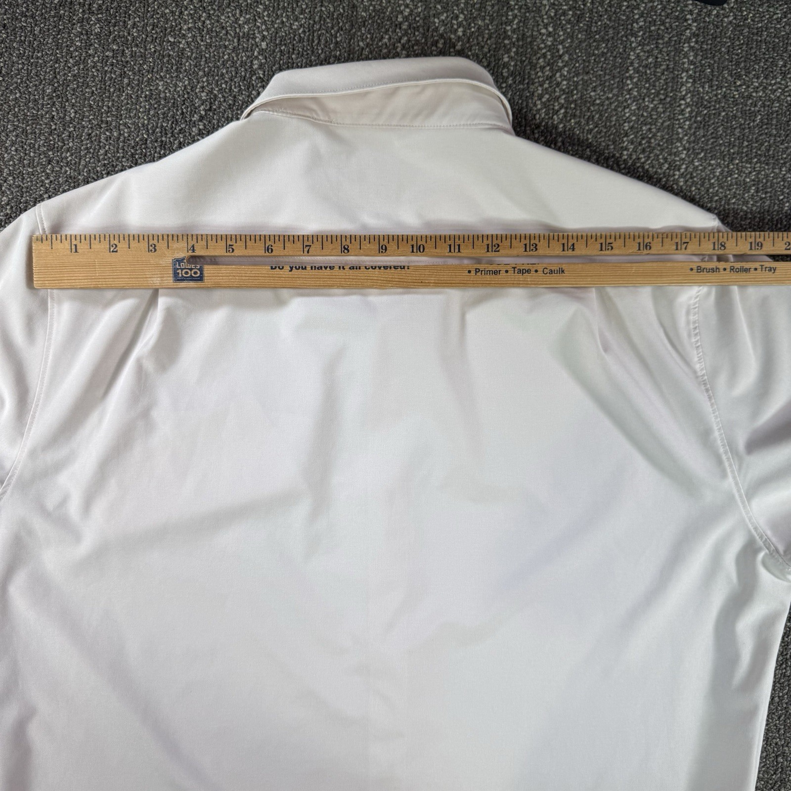 7 Diamonds Grant Woven Shirt Mens Large Beige 4-Way Stretch Performance Tech