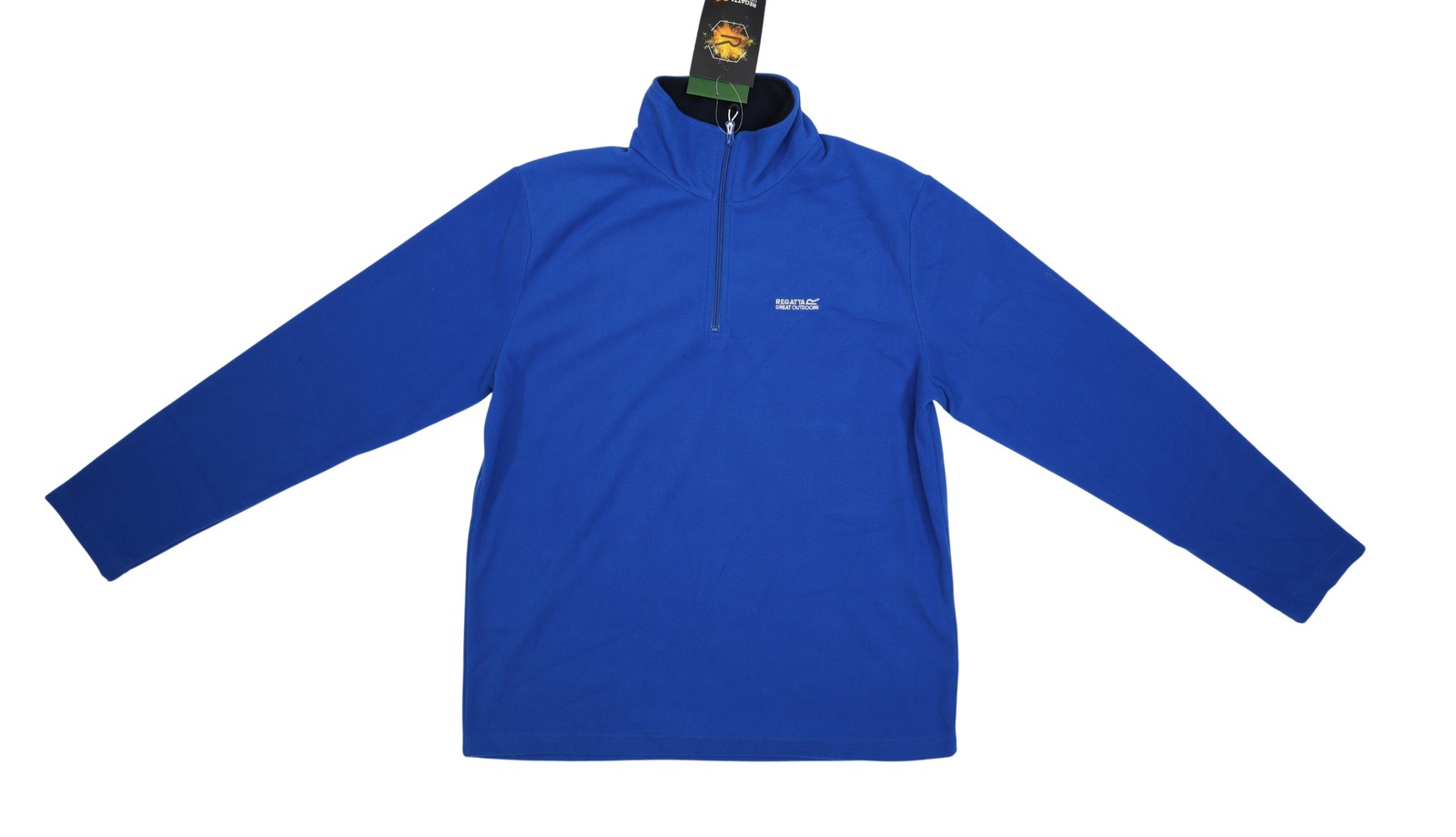 Regatta Great Outdoors Thompson Fleece Pullover Mens Large Blue 1/4 Zip Hiking