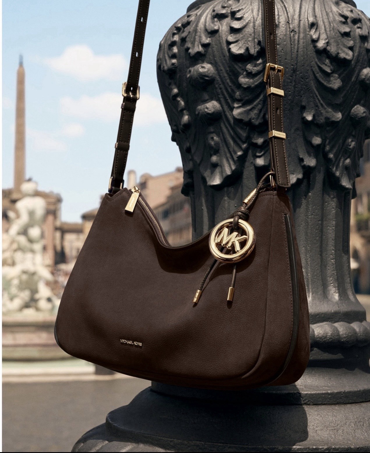 MICHAEL Michael Kors Michael Kors Nolita Medium Nubuck Convertible Shoulder Bag