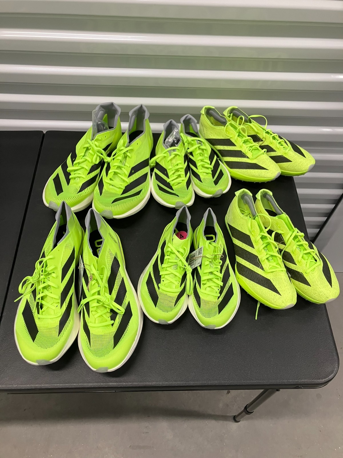 Lot Of 6 Adidas Adizero Ambition/Avanti/Prime SP 3 Track Field Lucid Green