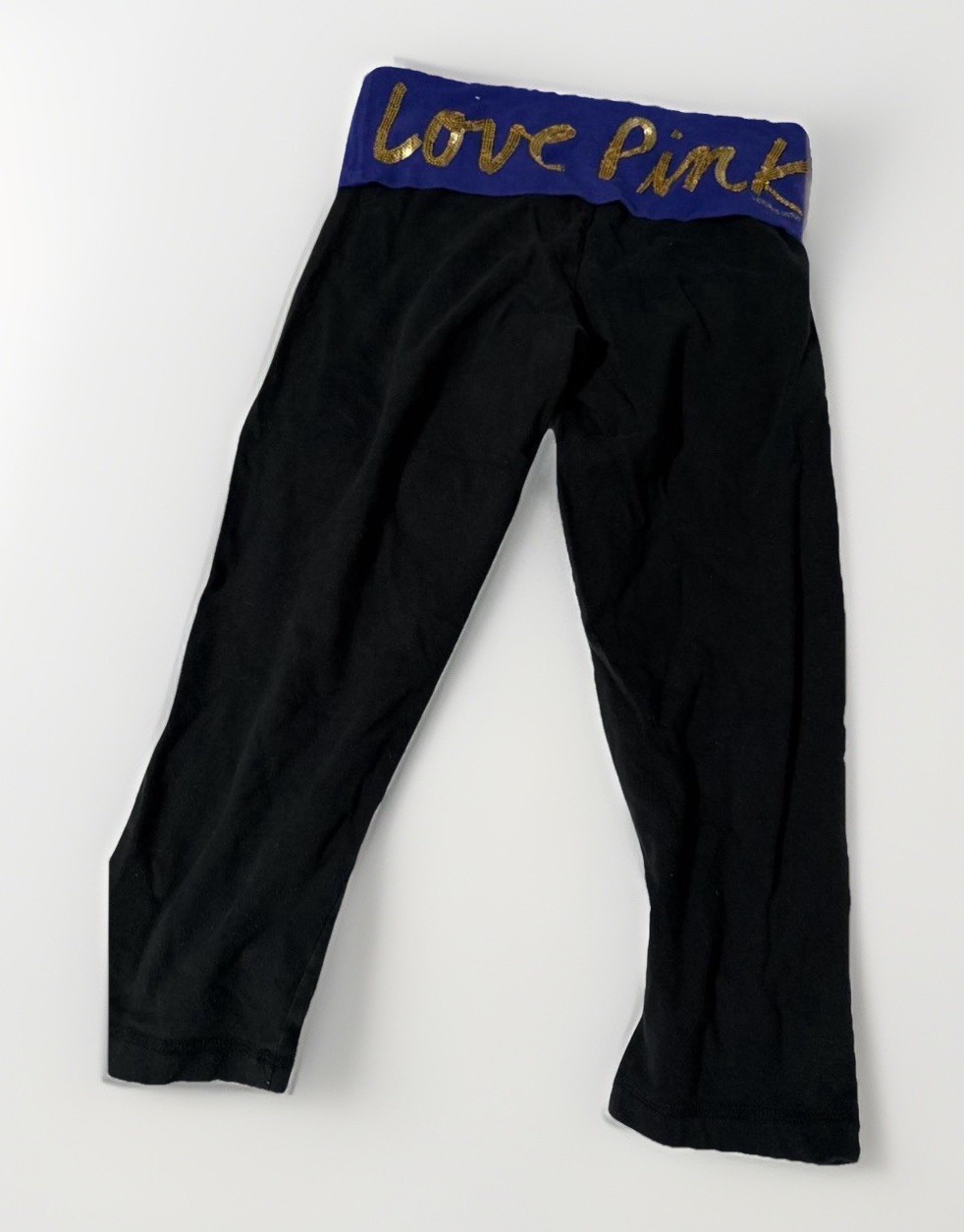 PINK vintage Y2K black yoga Capri Leggings