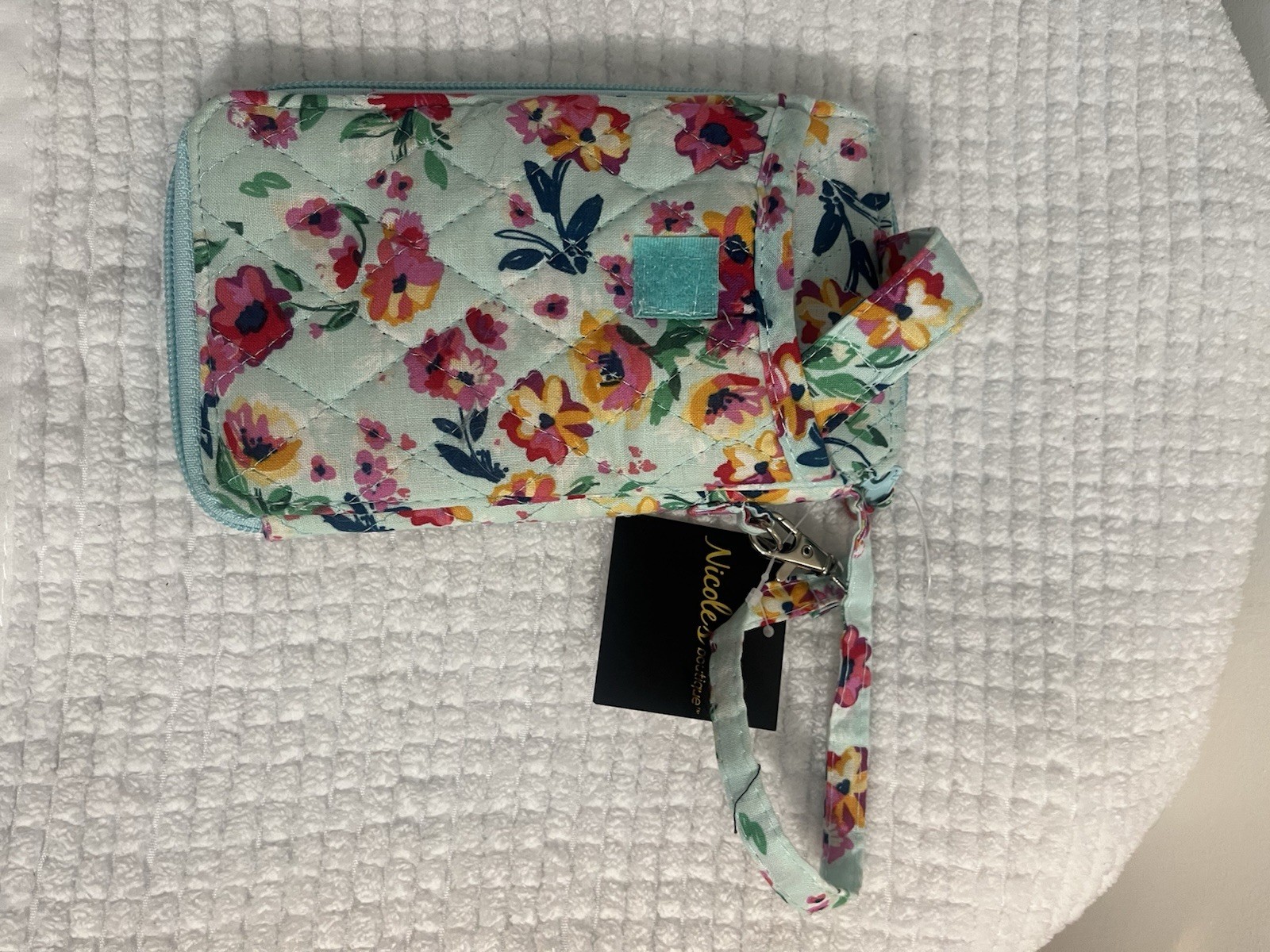 Nicole by boniares Floral Zip-Around Wristlet Wallet, Folding Credit Card