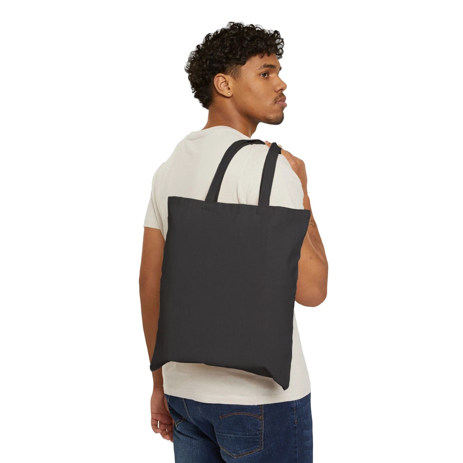 Reusable Cotton Canvas Tote Bag Lightweight Grocery Shopping Cloth Bag