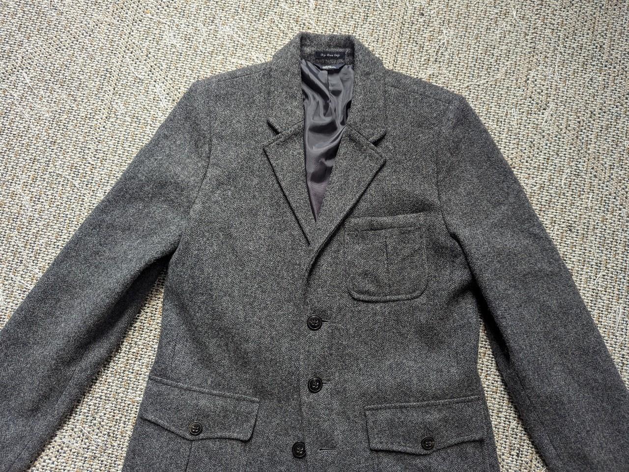 LL BEAN signature TWEED blazer 38R jacket gray DONEGAL WOOL sportscoat jacket