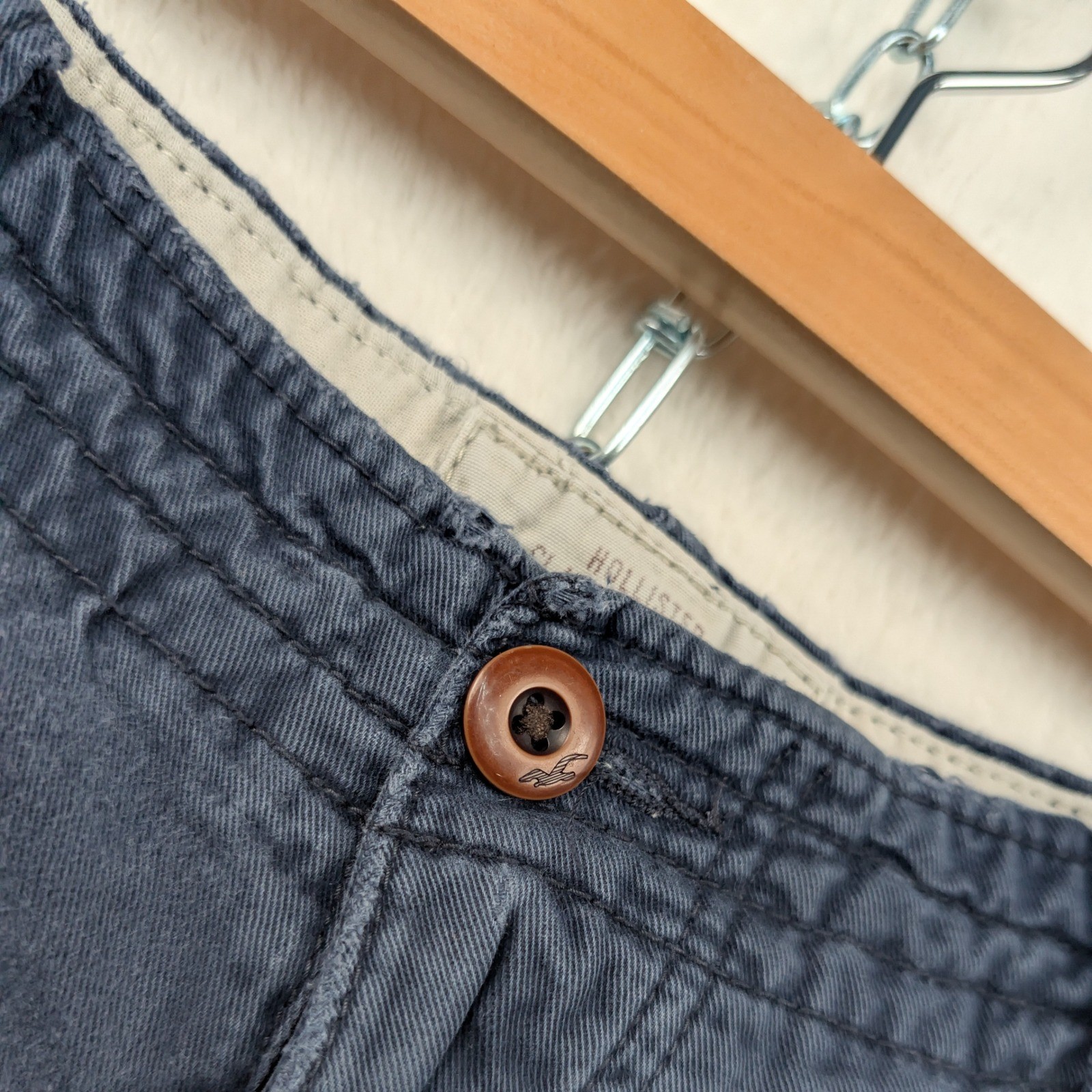 VTG Hollister Cargo Shorts Men’s 34 Navy Blue 9″ Beach Utility Rugged Hiking Y2K
