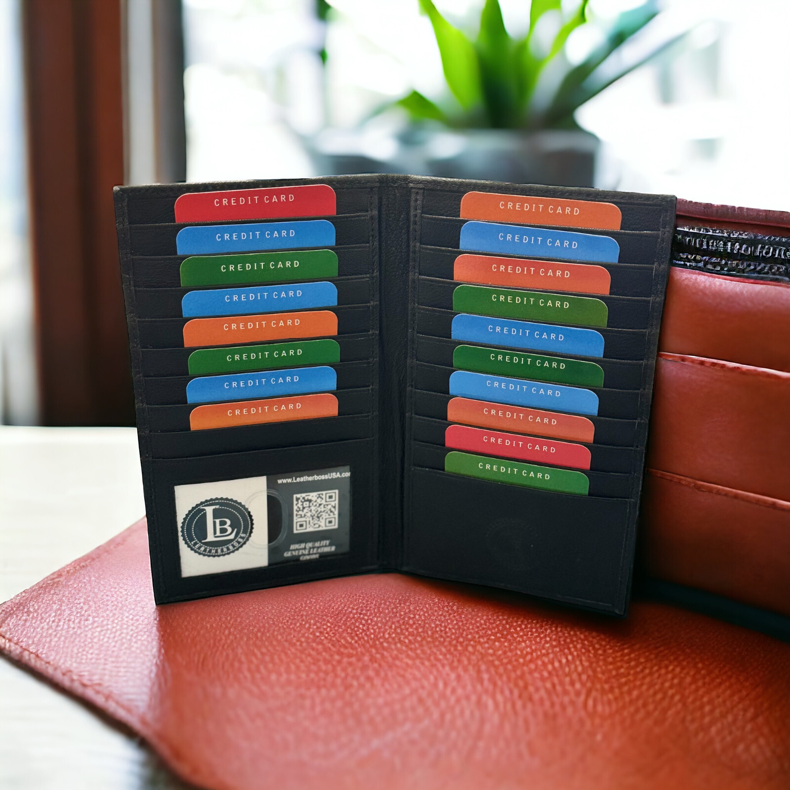 Genuine Leather Minimalist Bifold Wallets For Men RFID Blocking Slim Mens Wallet