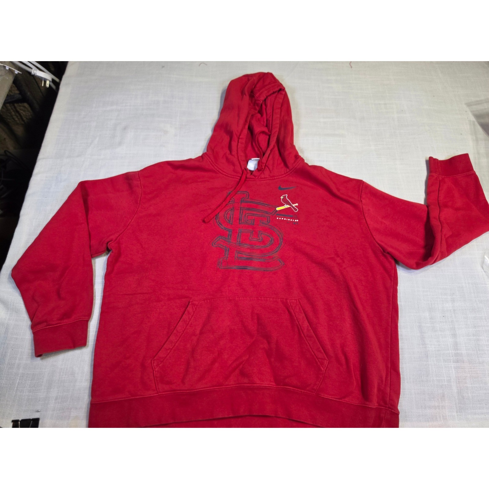 Nike St Louis Cardinals Red Hoodie Mens XXL Sketch Logo Pullover MLB 1125