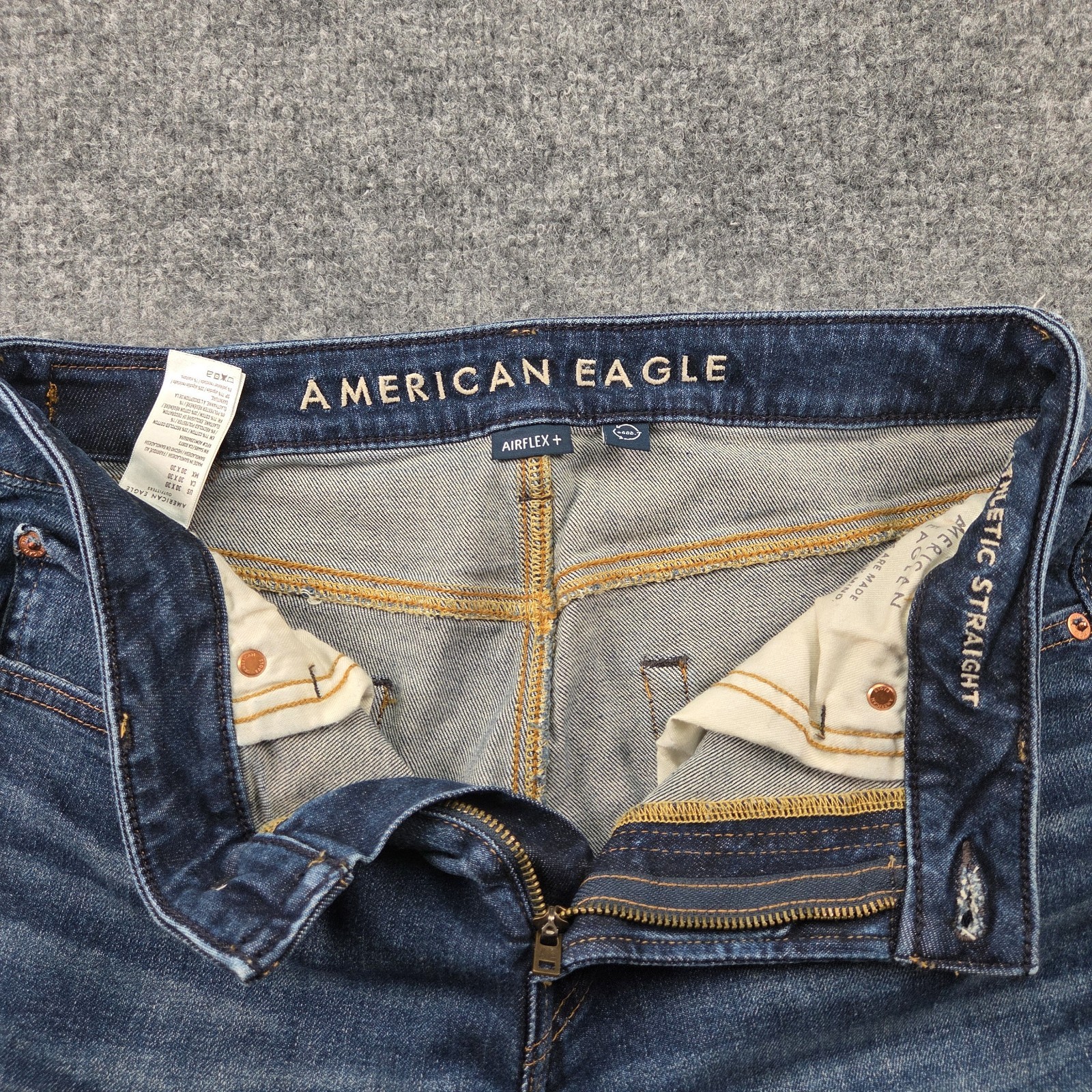 American Eagle Mens Jeans Size 30×30 AirFlex+ Athletic Straight Stretch Denim