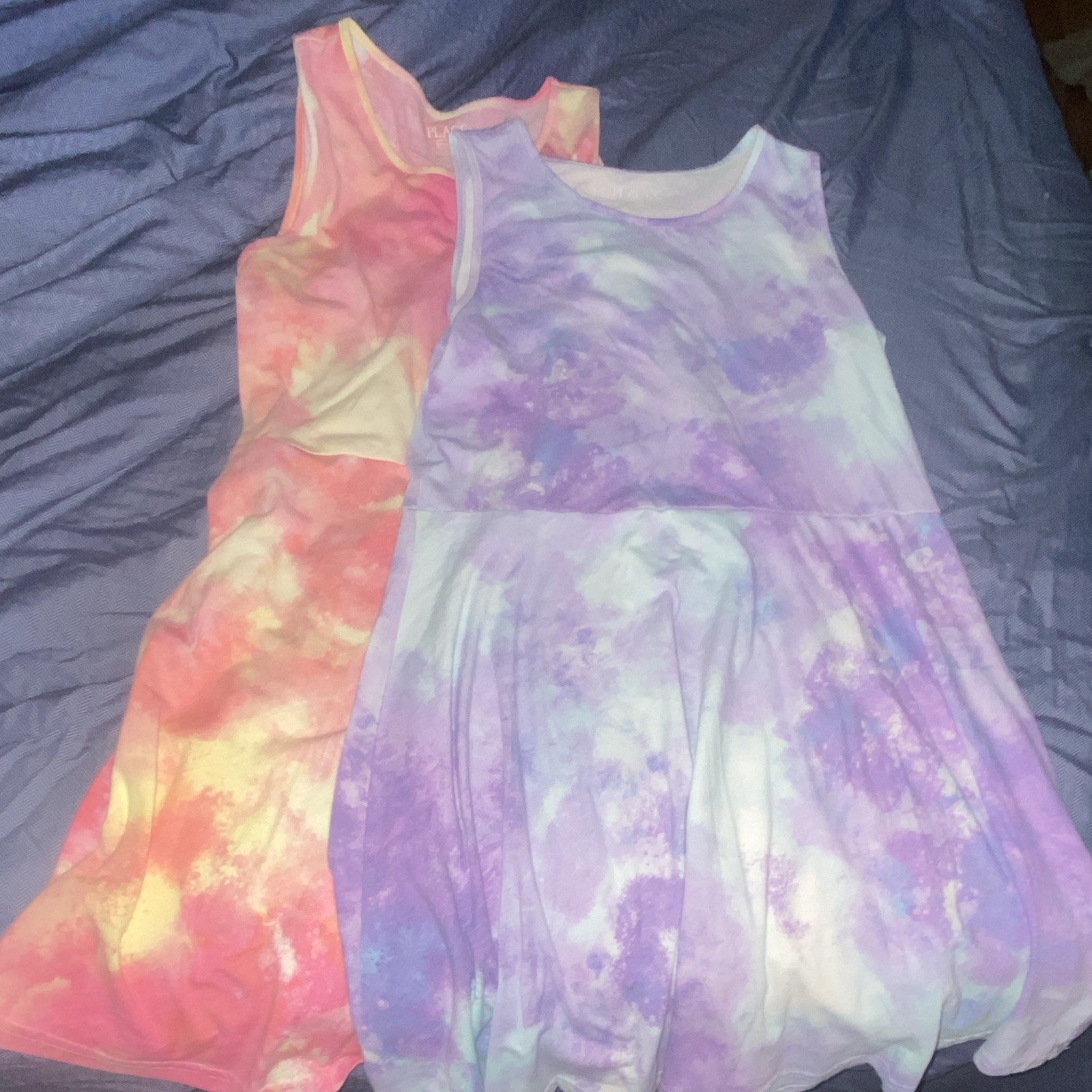 The Children’s Place Girls Tie Dye Sleeveless Fit & Flare Dress Size 16
