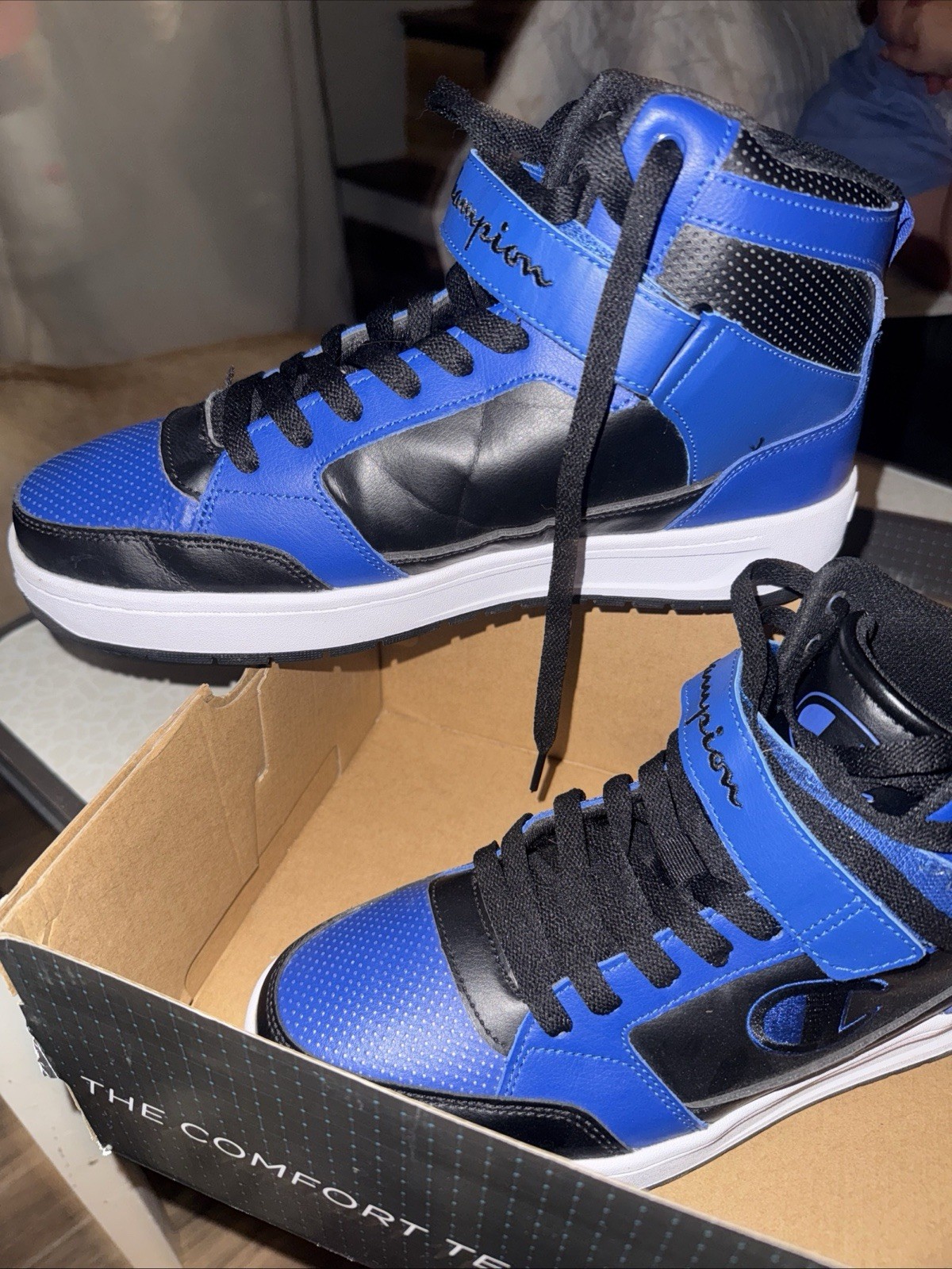 The Comfort Technology Men’s Blue Black Sneakers