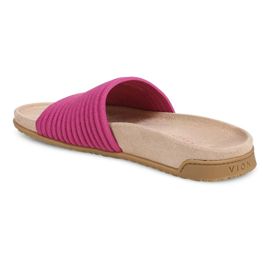 VIONIC Evie Knit Slide Sandal, Rose Violet (NEW)