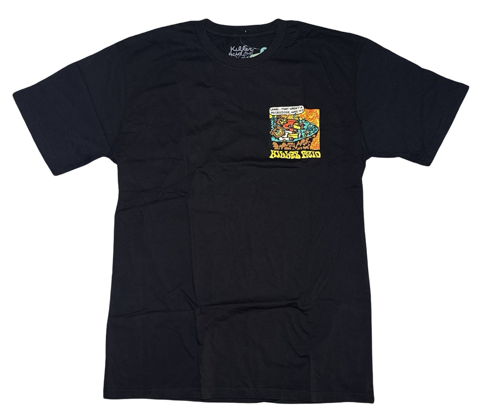 Killer Acid Micro Dose Men’s T-Shirt Graphic Print Black Large New With Tags