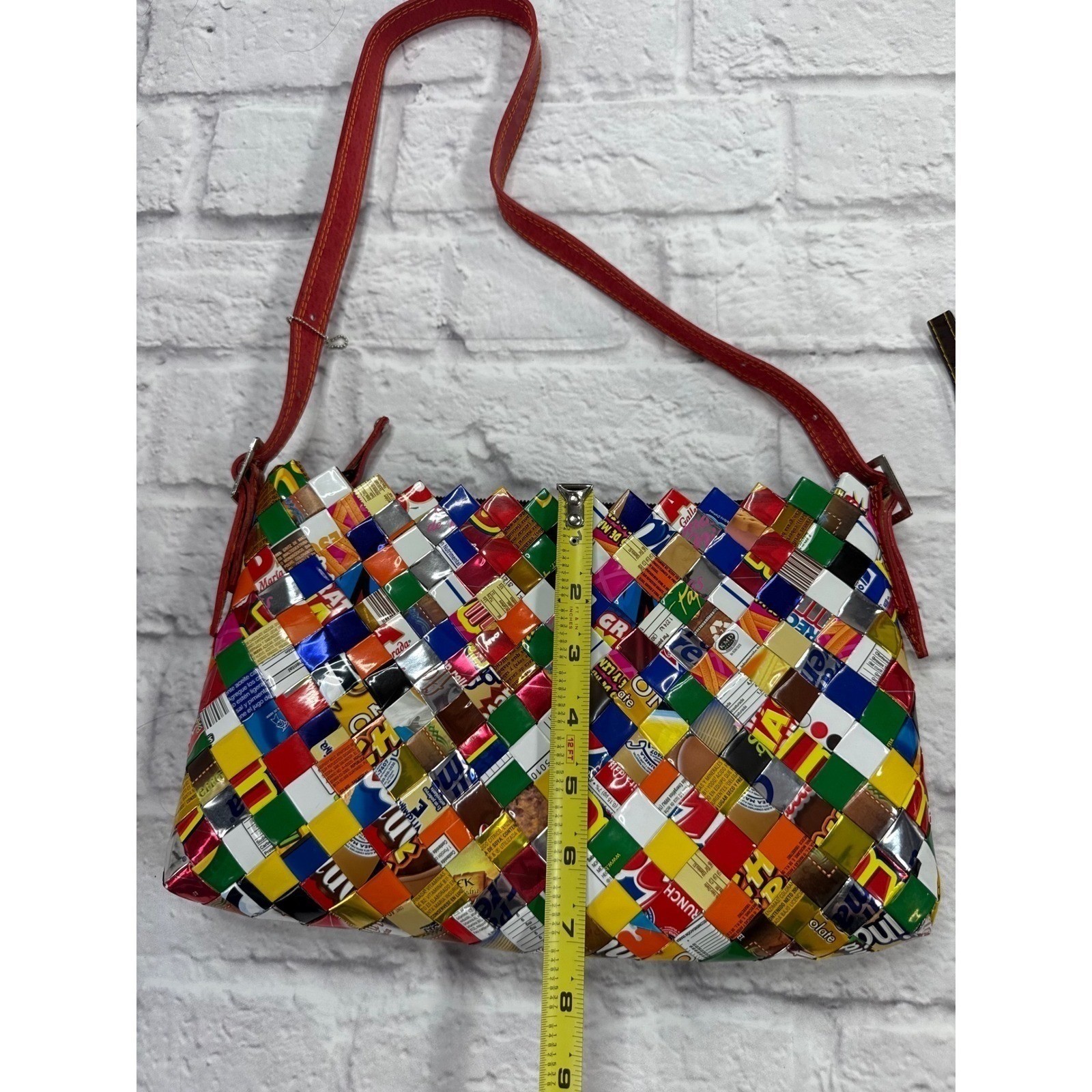2 Nahui Ollin Recycled Wrapper Bags Set Medium Multi Excellent Woven Pop Y2K