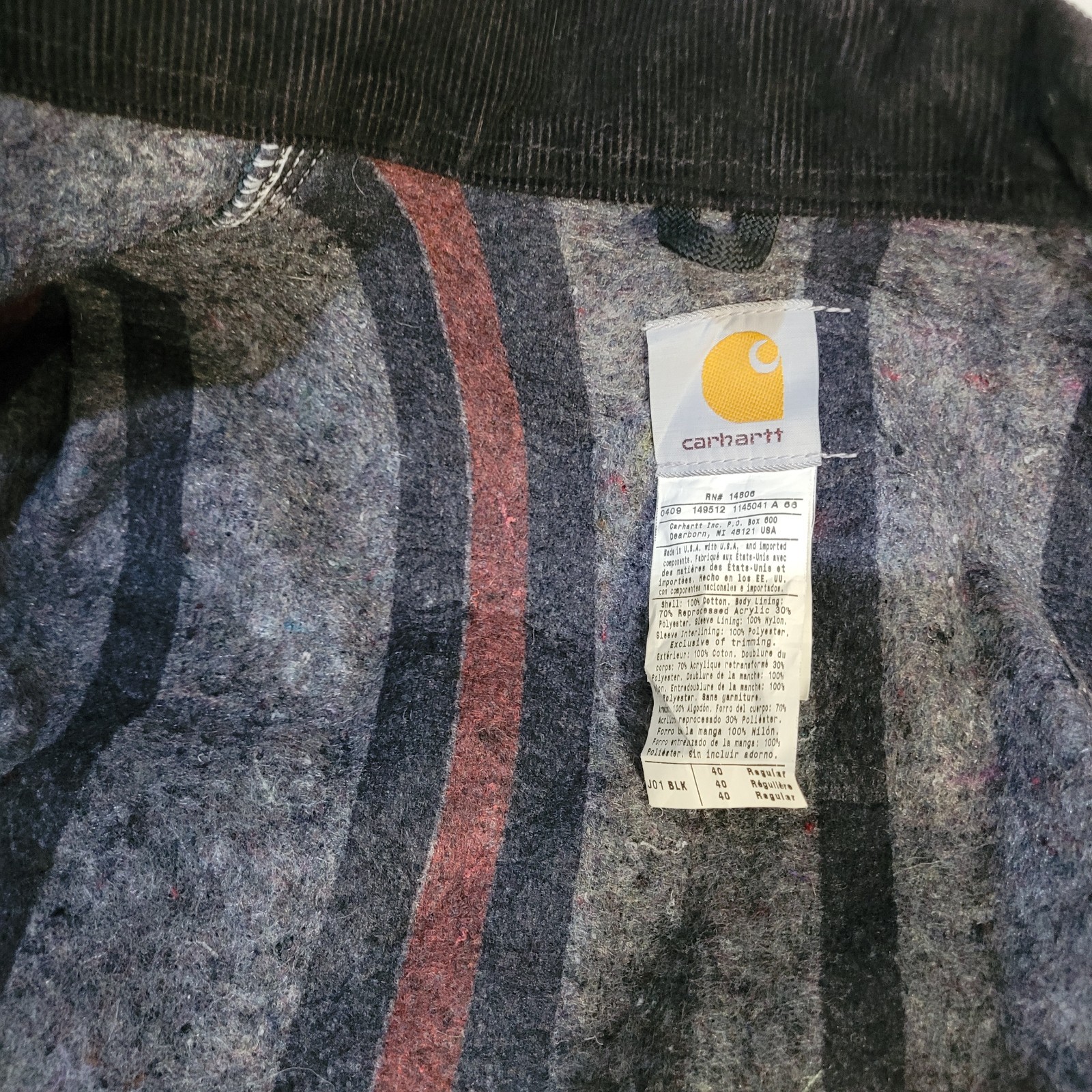 Carhartt Detroit Blanket Lined NEW without tags M 40 Reg.